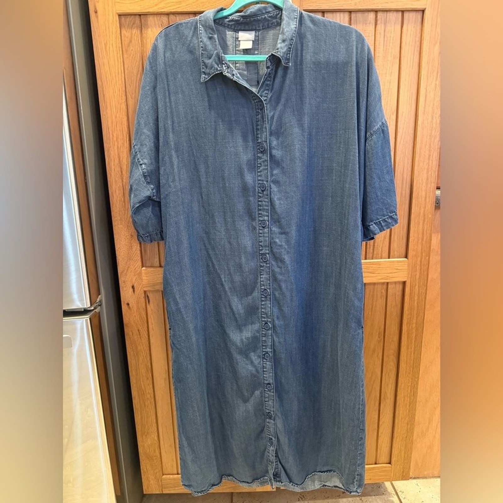 Chico’s Blue Chambray Shirt Dress