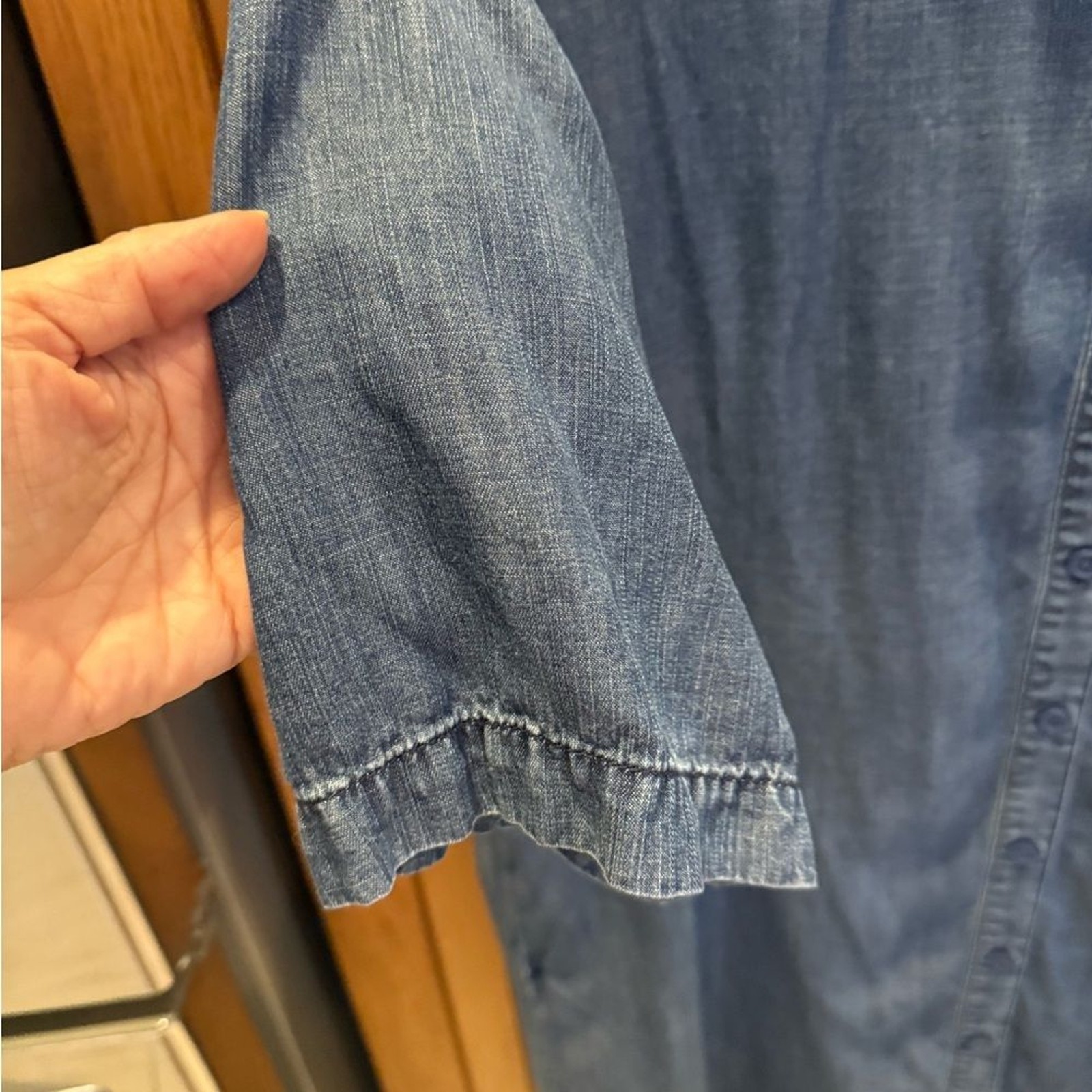 Chico’s Blue Chambray Shirt Dress