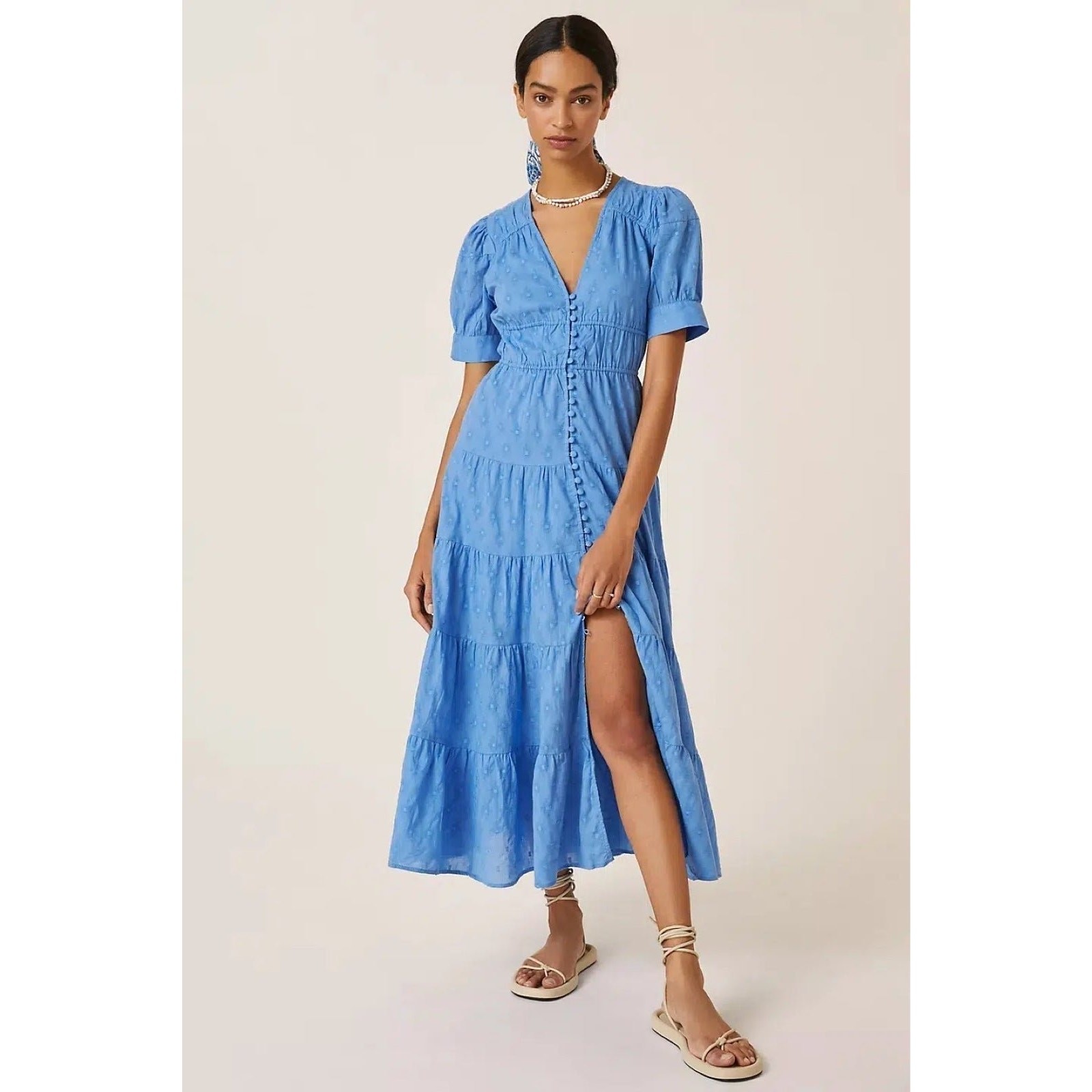 NWT❤️Anthropologie Tiered & True Maxi Dress szS
