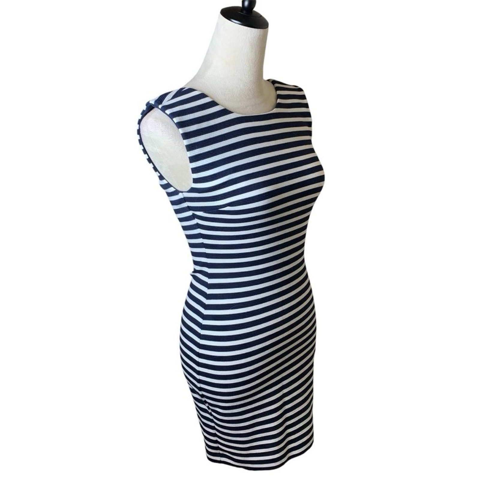 Juicy Couture Avery Stripe Ponte Bodycon Mini Dress XS Coastal Nautical Preppy