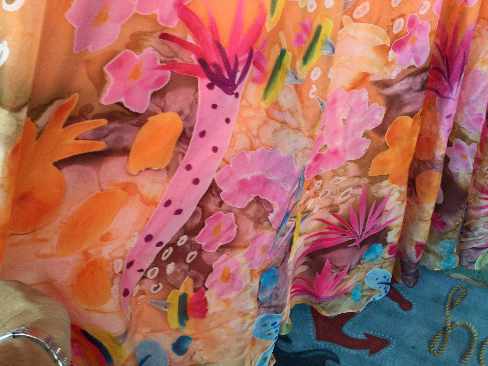 Morrell Maxie NWT’s Beaded Seashell Orange Sleeveless Maxi Silk Dress Sz. 10.