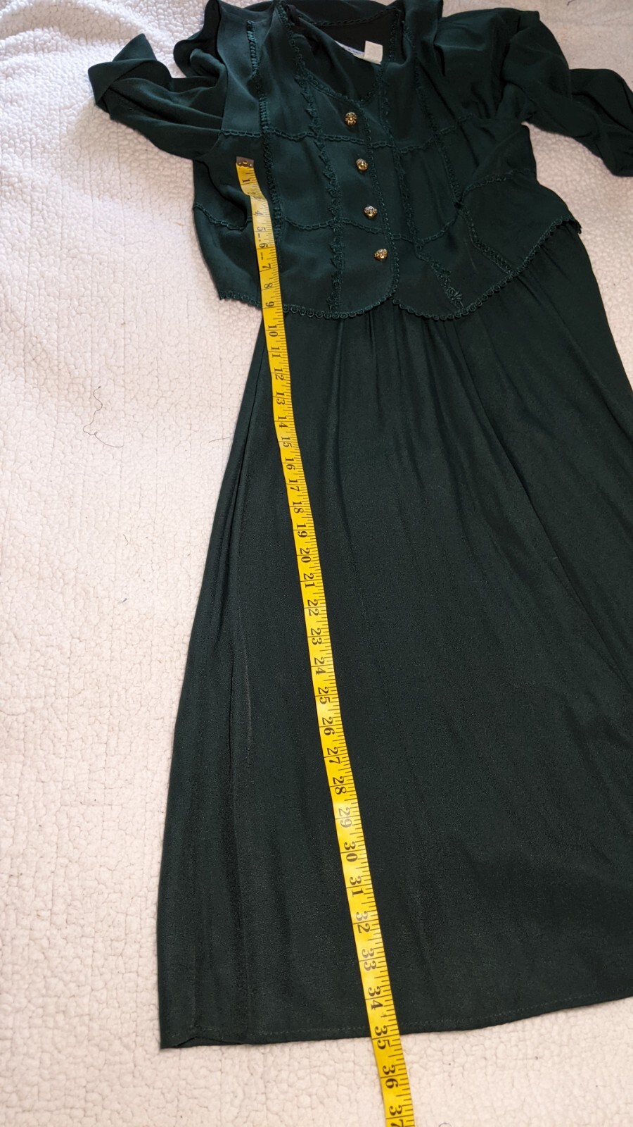 VINTAGE S.L. PETITES Jacket Dress GREEN Blazer Vest & Dress Suit Size 12 PETITE