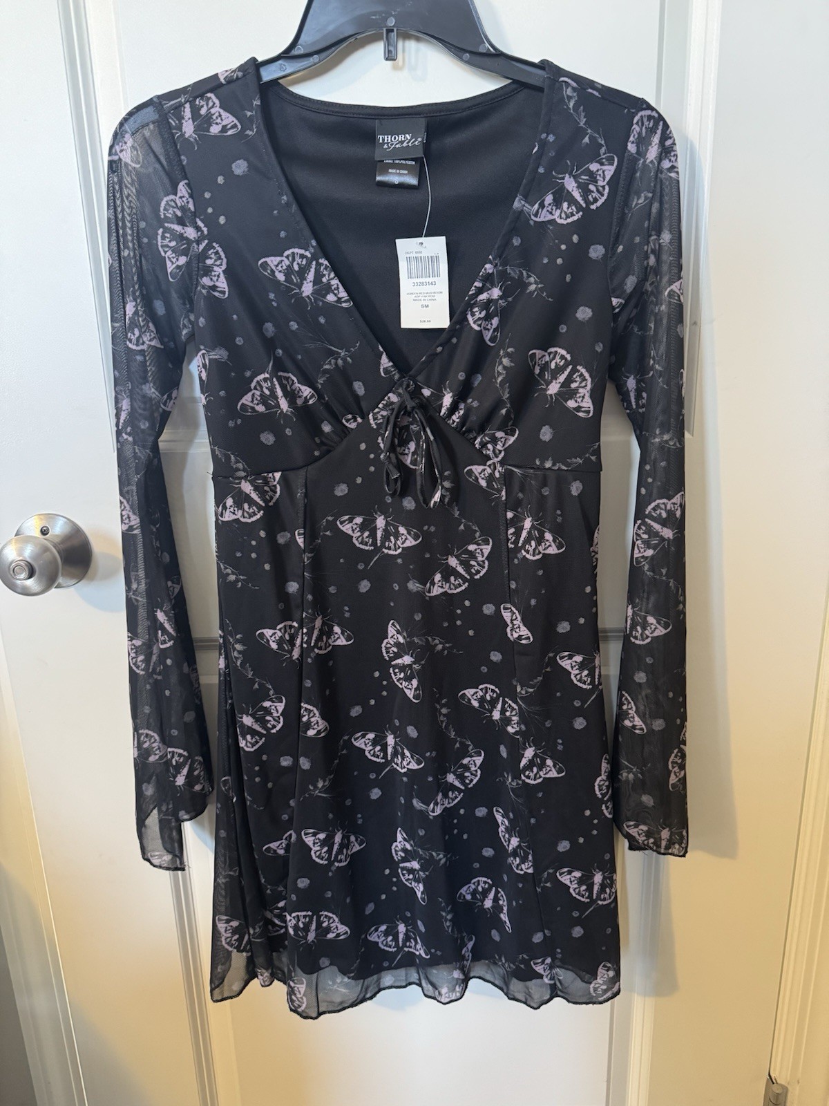 NWT Hot Topic Thorn & Fable Moth Bell Sleeve Dress Size Small HTF Sold Out
