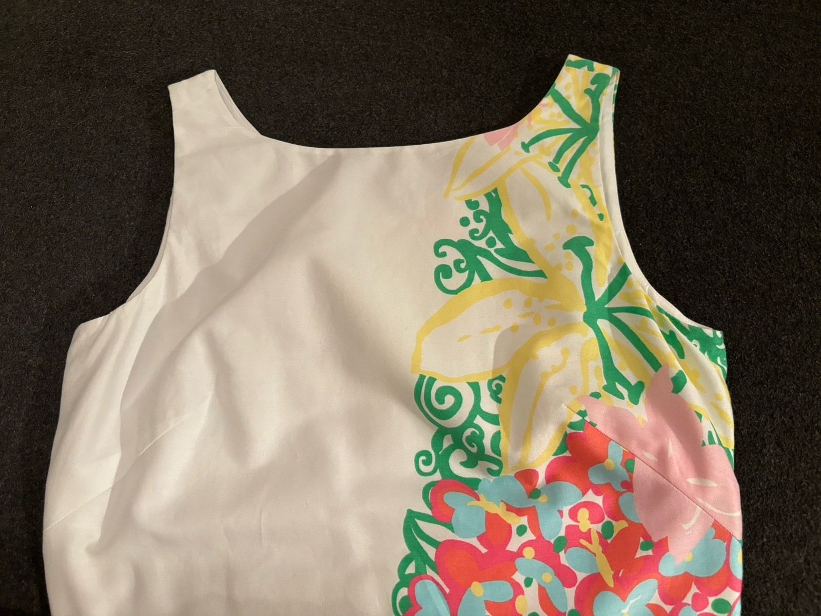 LILLY PULITZER Shift Dress Size 6 Margot Mariposa White Floral Print 100% cotton
