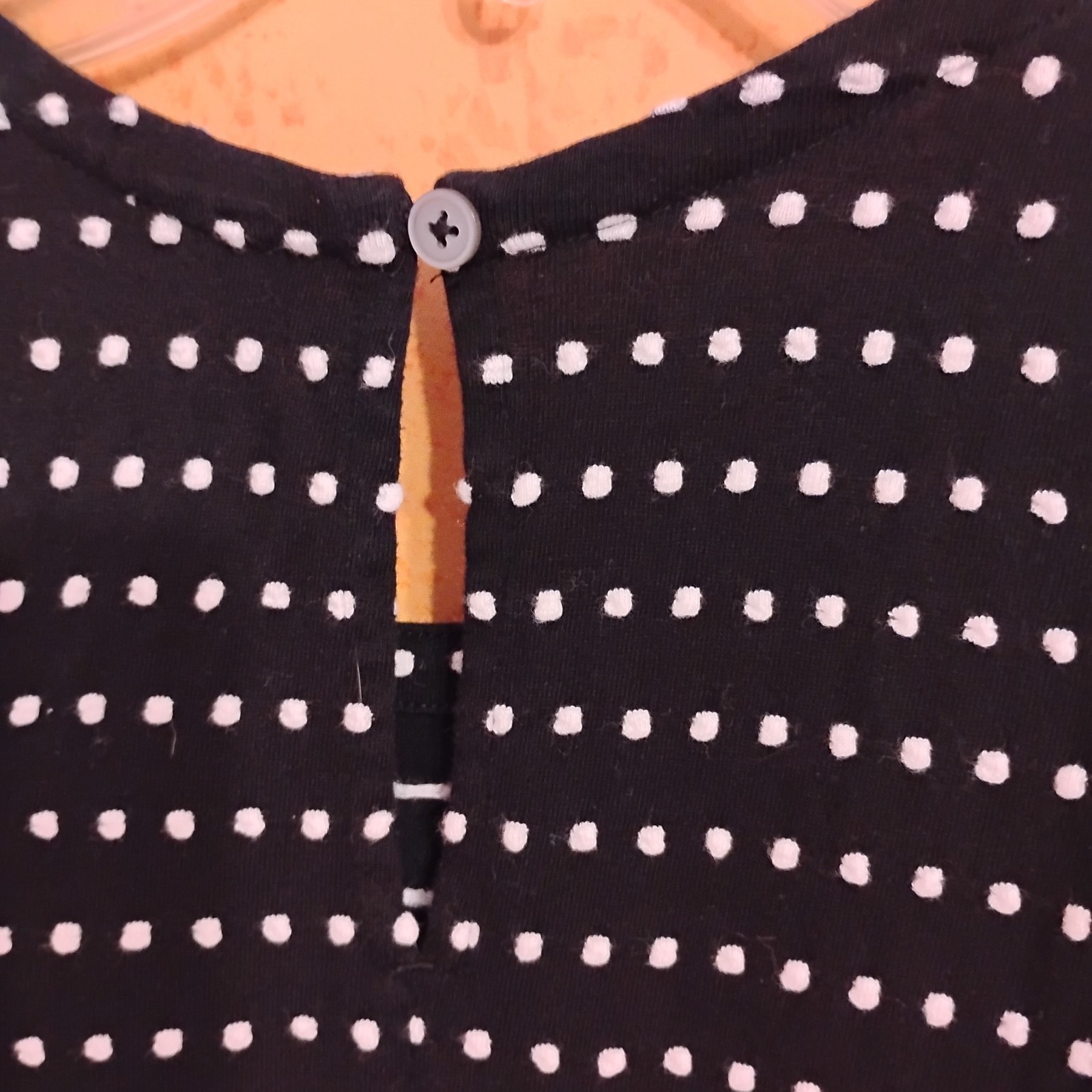 Sm LOFT Polka Dot Stripe Sheath Dress with Ruffle Hem Halter Neckline