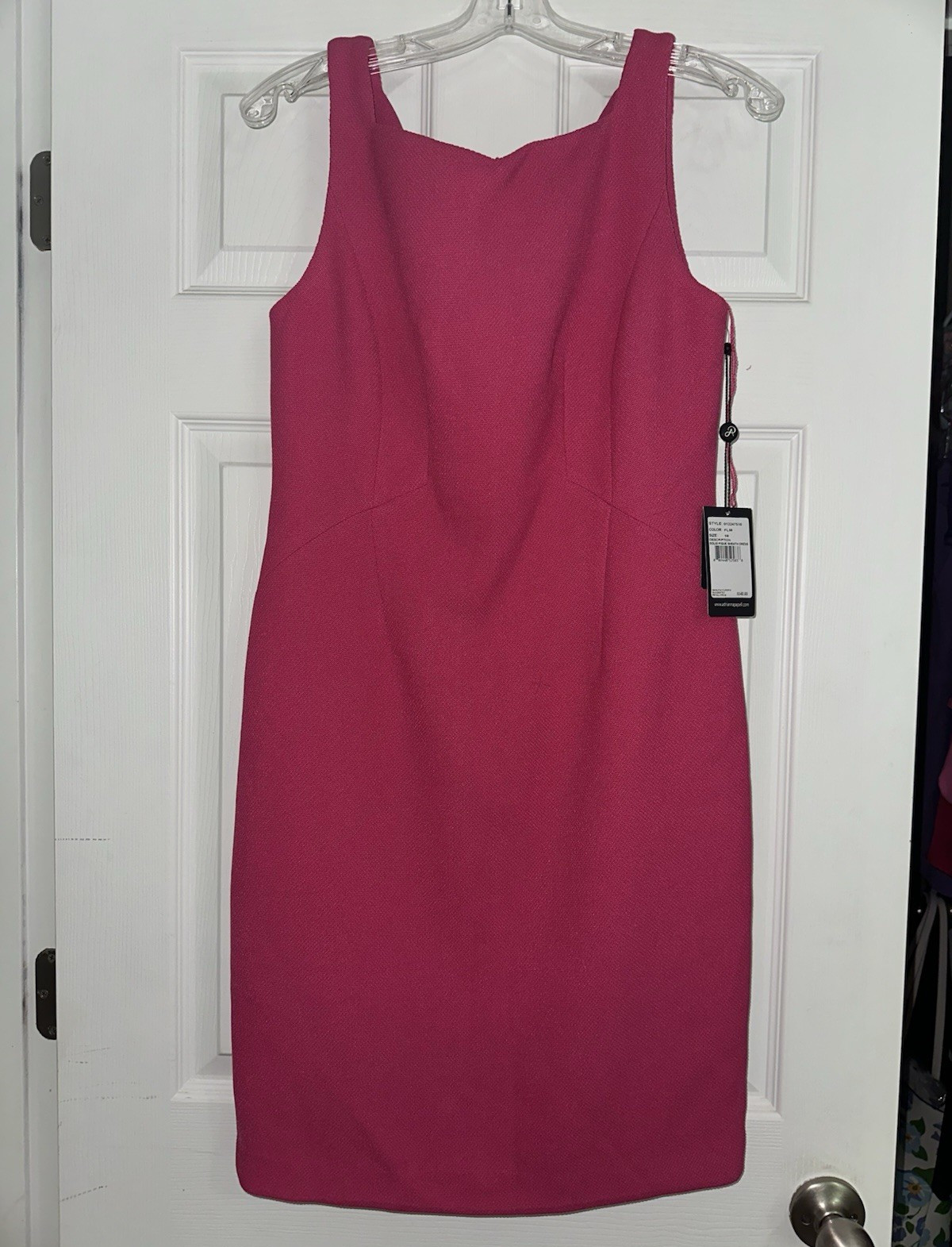 Adrianna Papell Pink Sheath Dress Sleeveless, Women’s Size 10