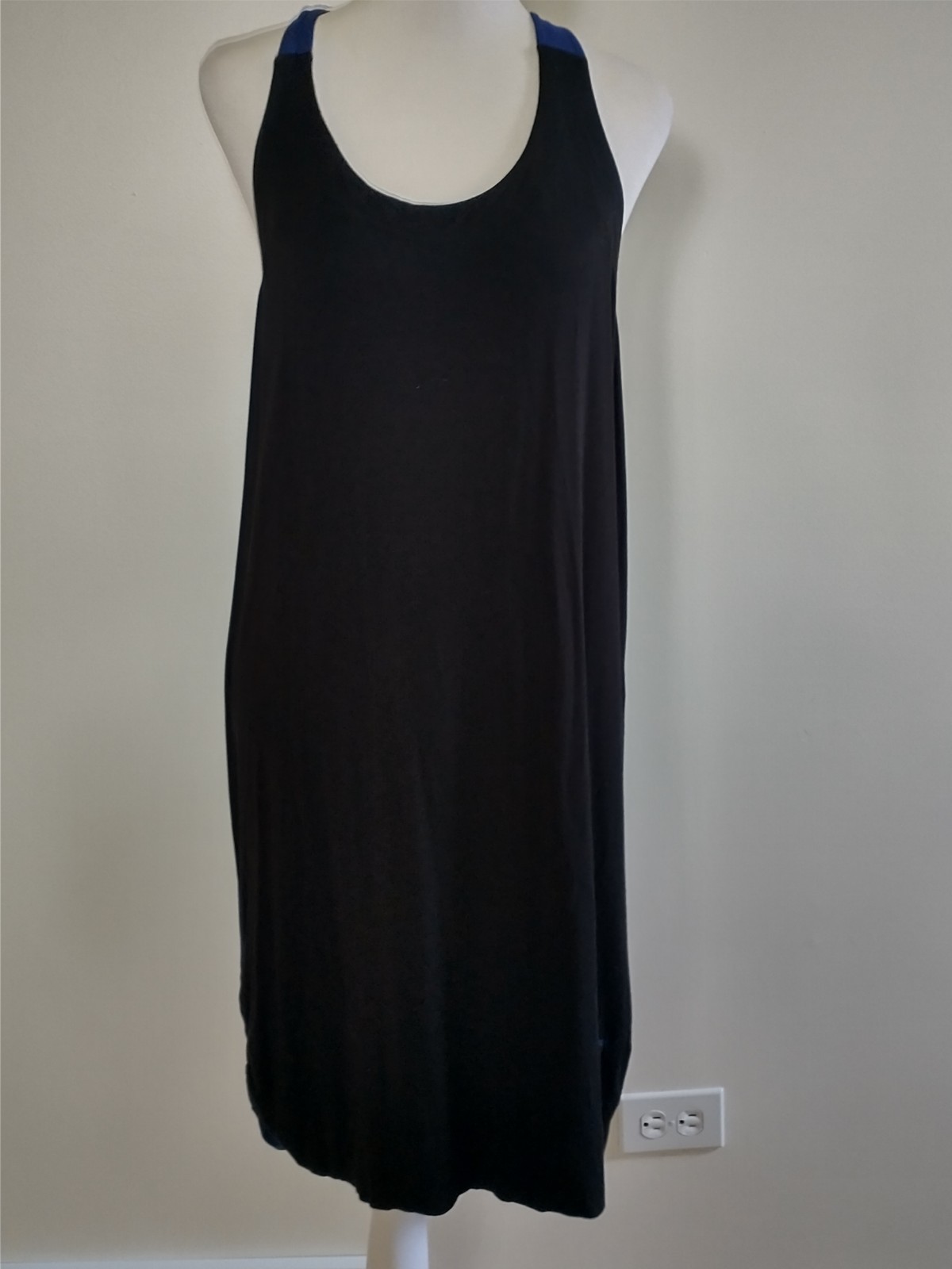 Marc By Marc Jacobs Black & Blue Color block Racerback Dress M Minimalist Grunge