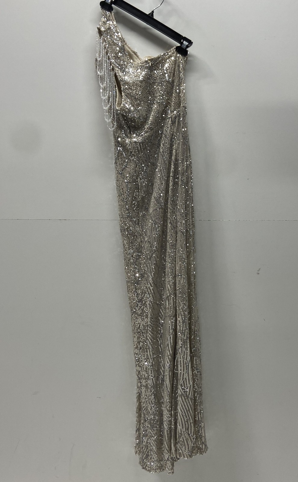 BABEYOND Women’s Champagne 1920s Flapper Sequin Beaded Fringe Dress Sz S