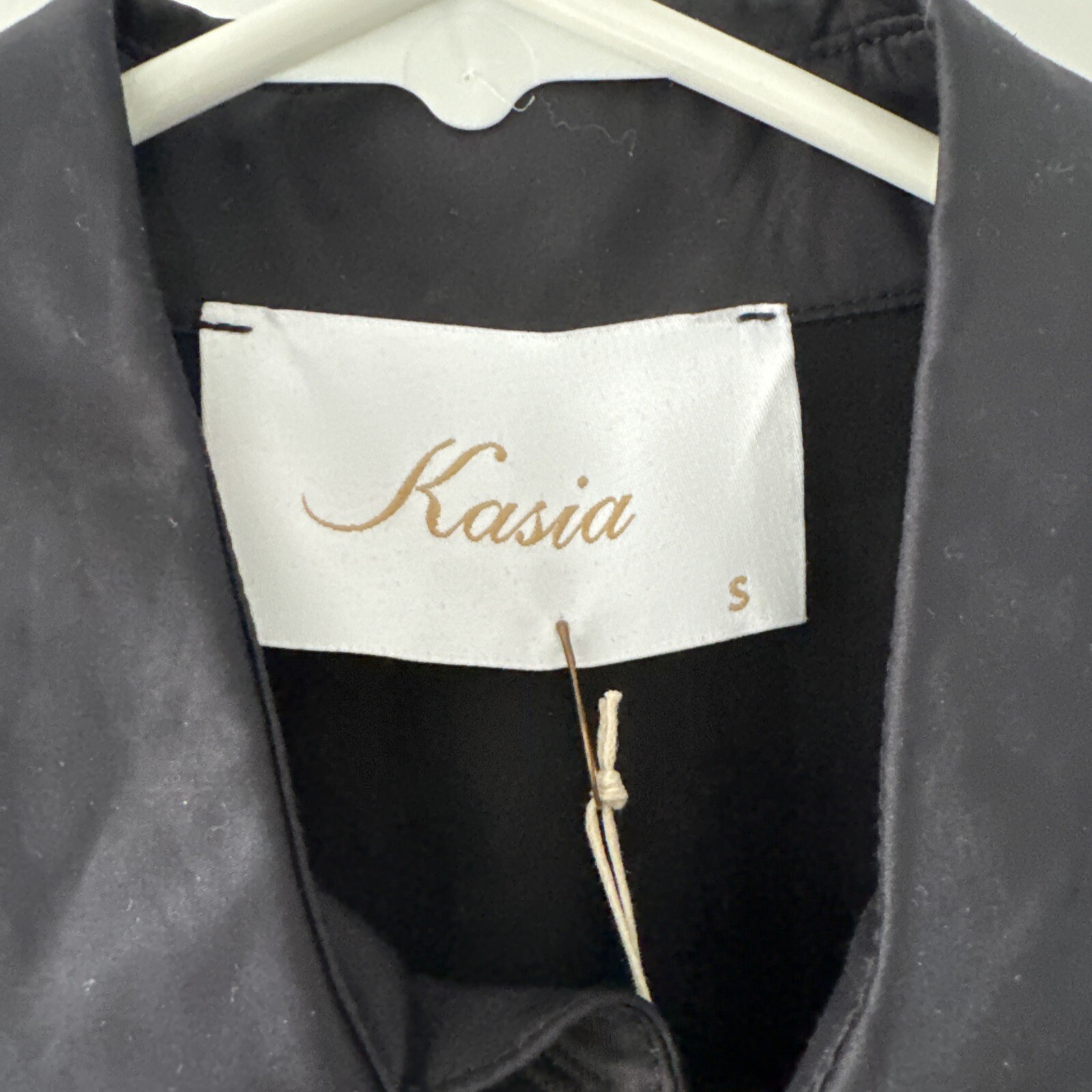 NWT $155 KASIA Bubble Ruffled Black Mini Dress Made In Greece SMALL Designer