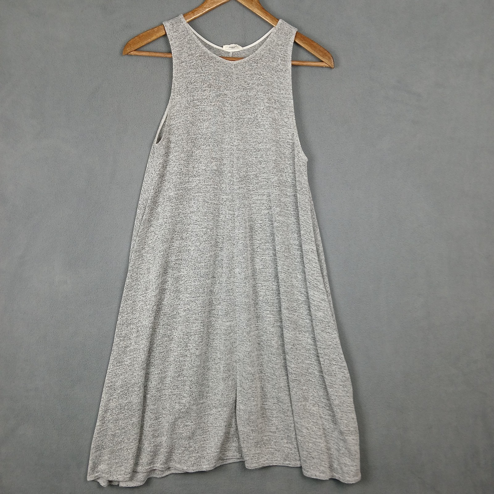 Wilfred Free A Line Swing Dress Womens XS Heather Gray Stretch Knit Sleeveless