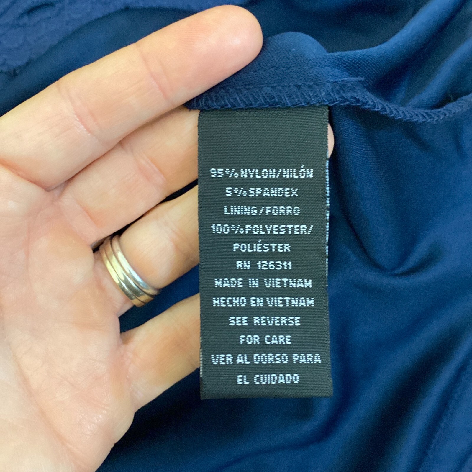 NWT Ronni Nicole Womens Navy Blue Cold Shoulder Sleeve Shift Dress Size Small