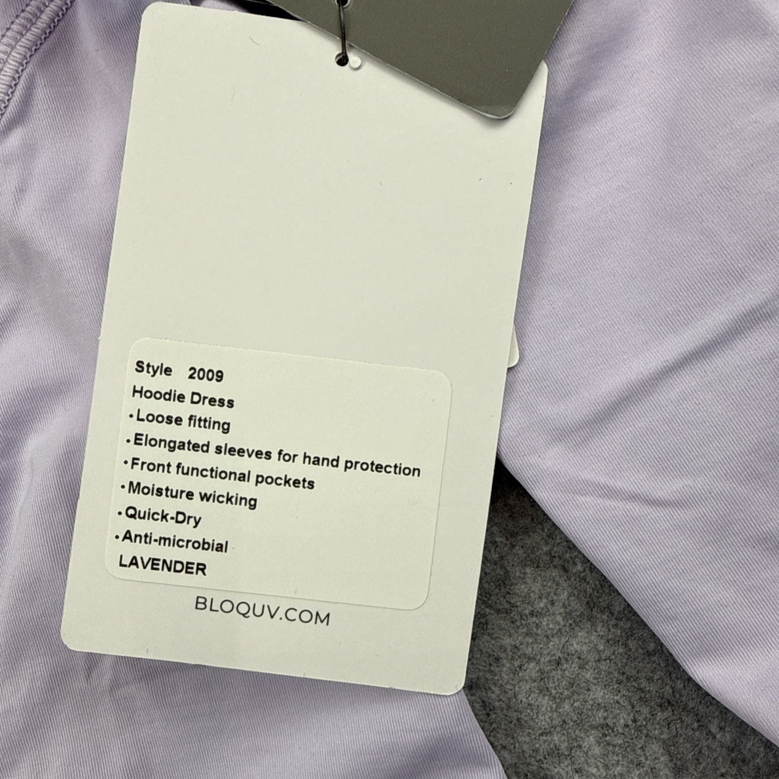 BloqUV NWT UPF 50+ Sun Protection Hoodie Dress Small Lavender