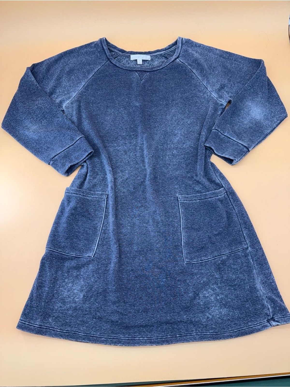 Adyson Parker Indigo Crewneck Fleece Dress Soft Comfy Versatile