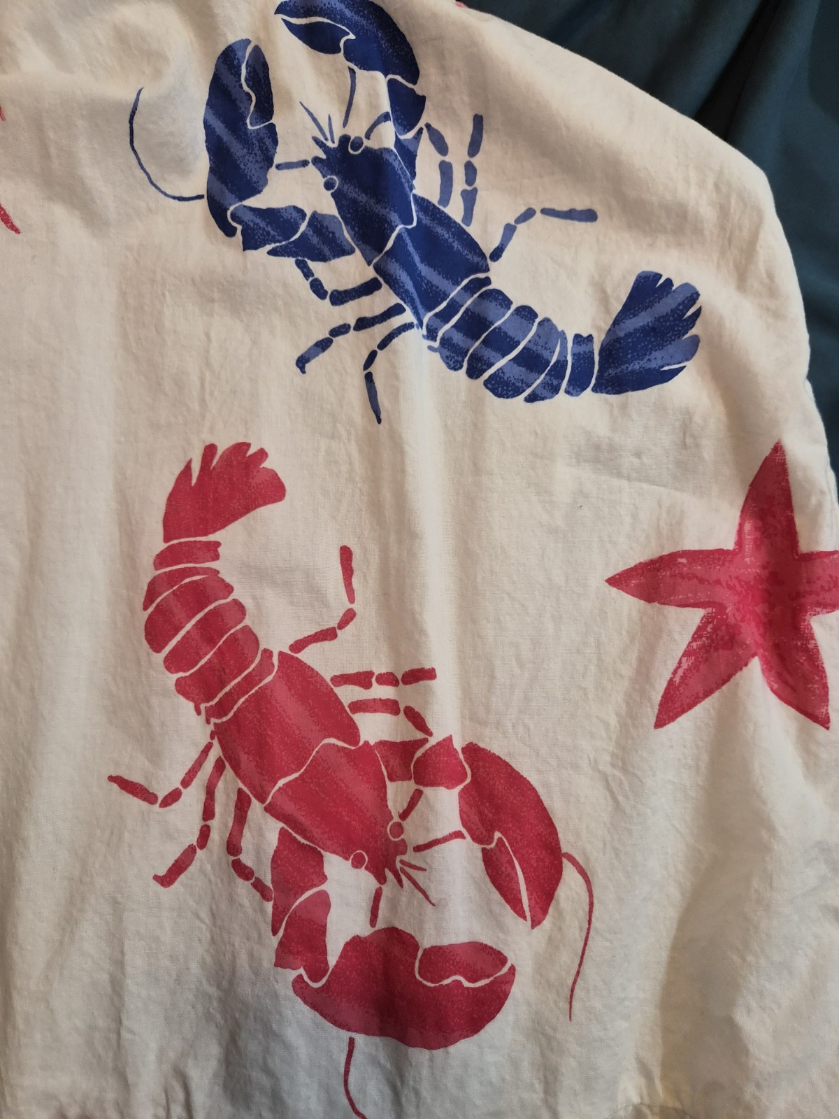 J. Crew Womens PM Midi Dress Nautical Lobster Print White Red Blue Coastal NWOT