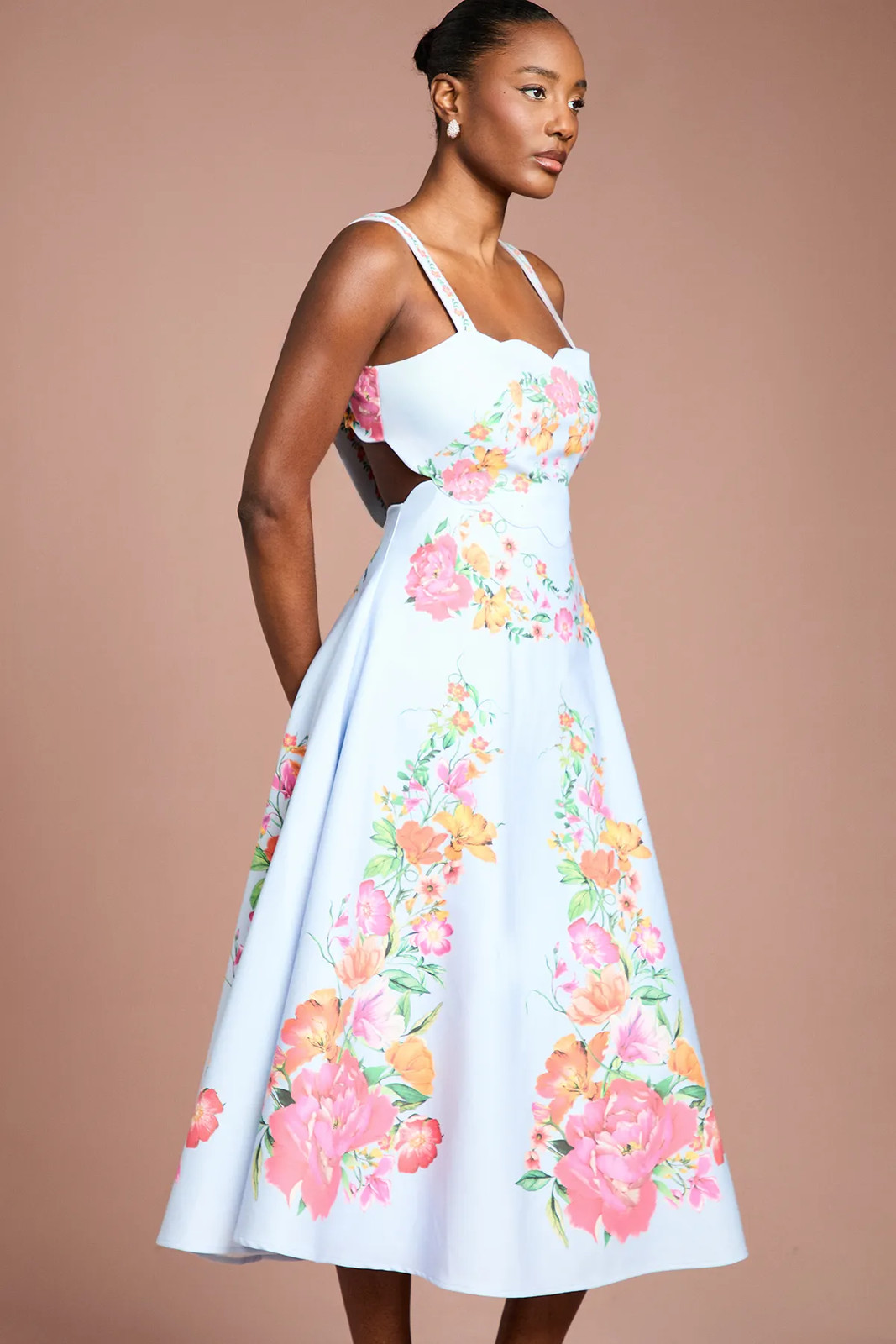 Coast Pale Blue Midi Dress Womens Occasion Dresses