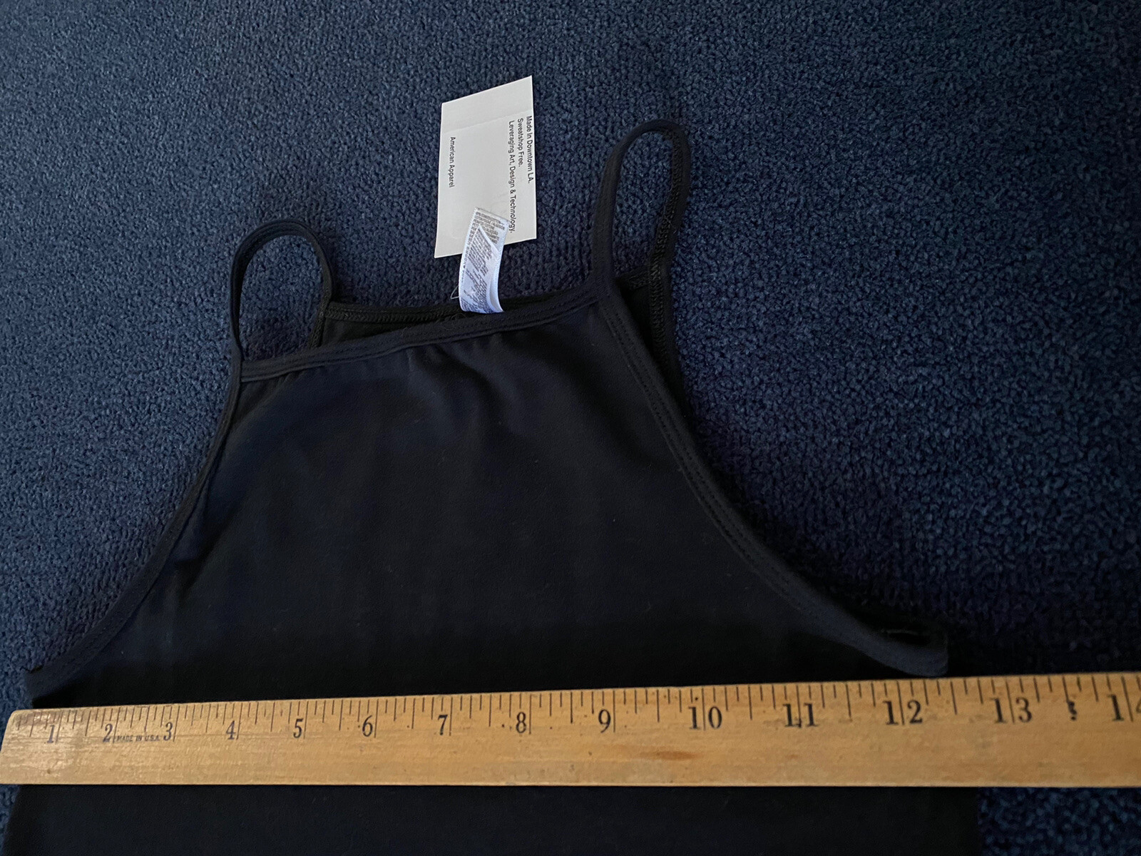 American Apparel Black Mini Tank Dress Small Bodycon Indie Sleaze Vintage Y2K