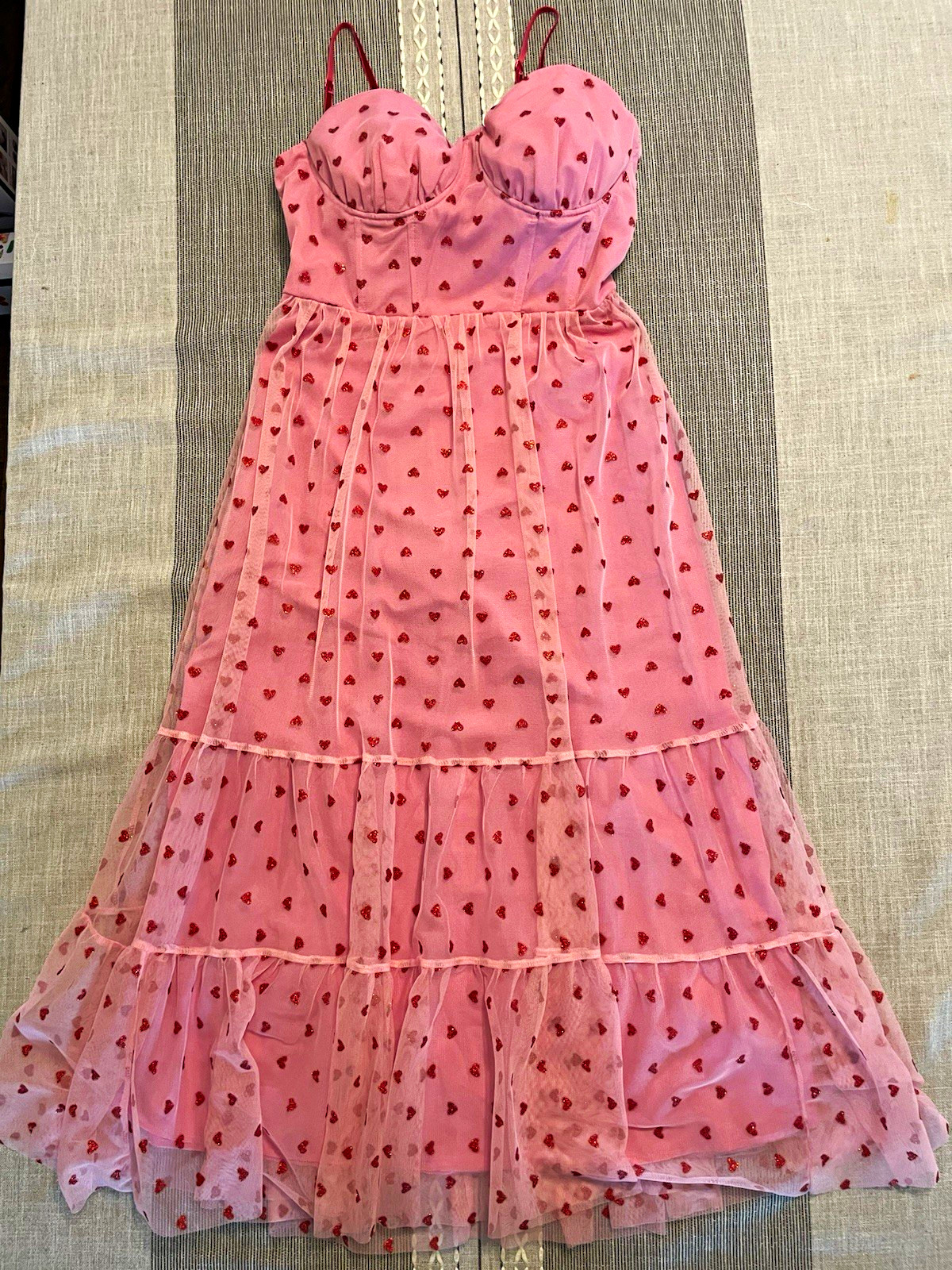Viral Betsey Johnson Metallic Heart Dress