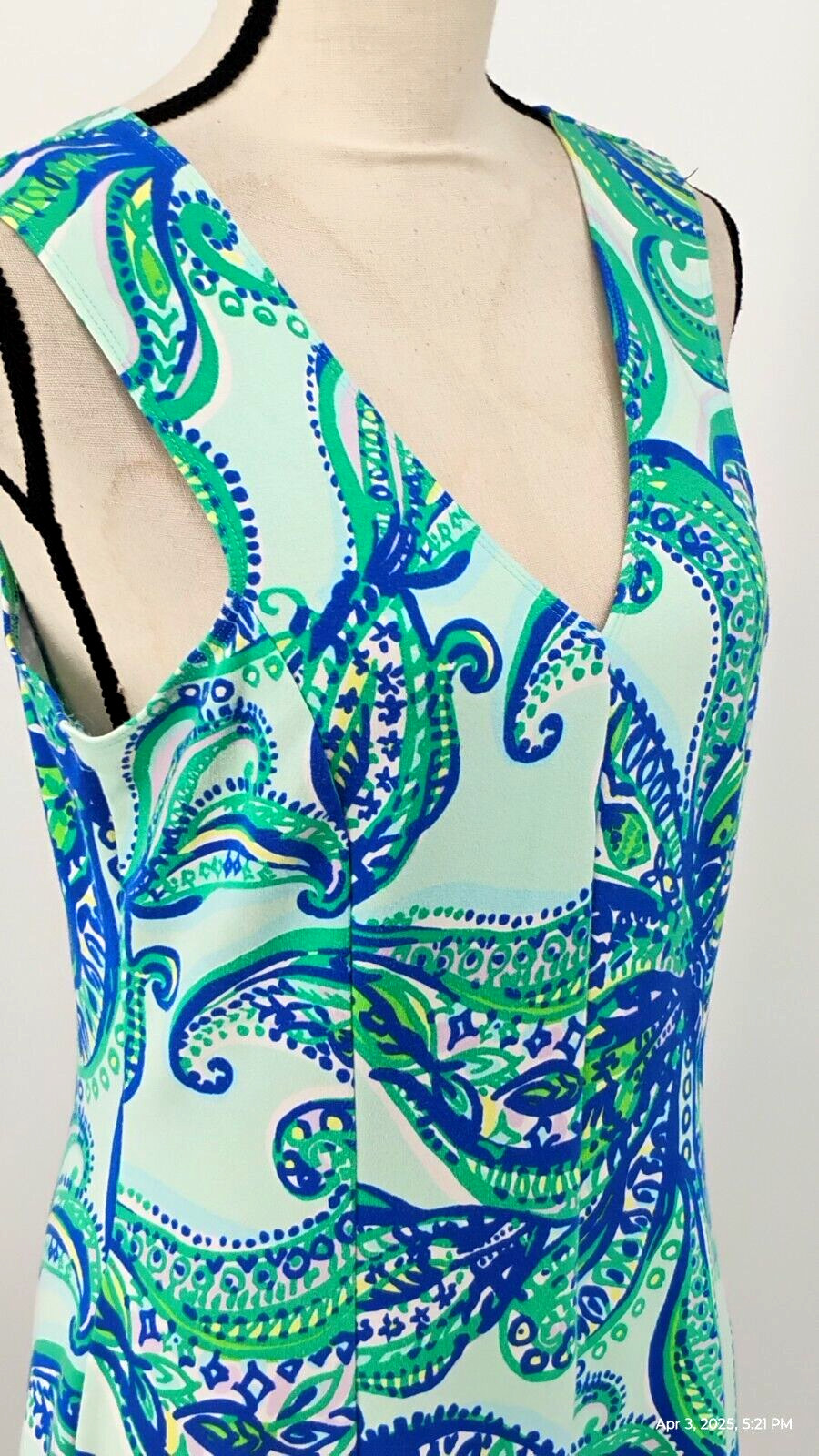 Lilly Pulitzer Dahlia Poolside Blue Keep It Current Terry Fit Flare Dress M