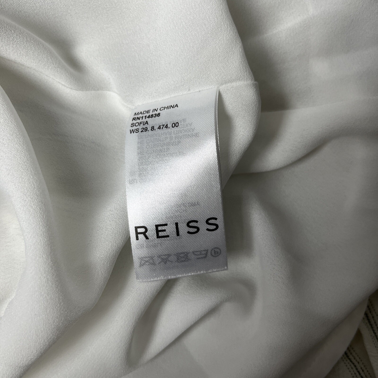 NWT Reiss Sofia Mini Dress White Gray Stripe Size 12
