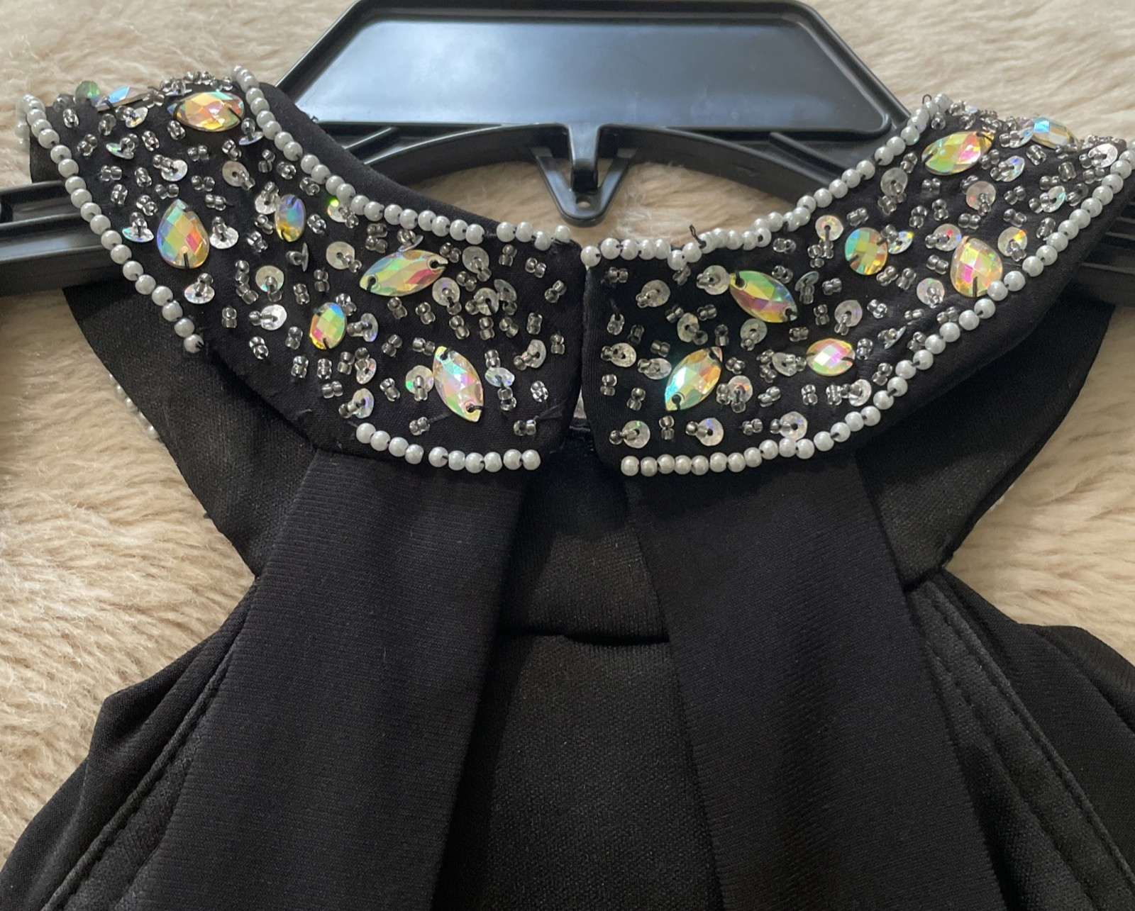 Blondie Nites Fit and Flare Black and Blue Formal/Prom Dress Juniors Size 3