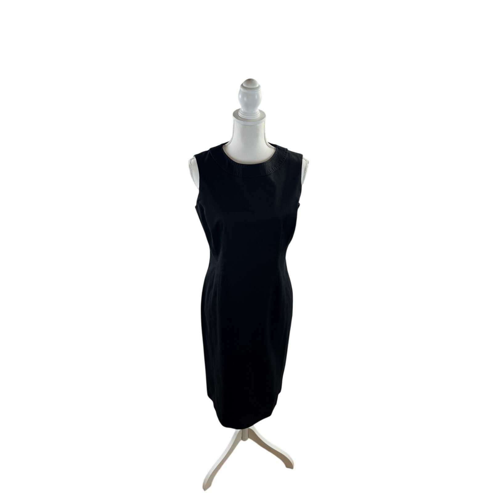Brooks Brothers black sleeveless sheath dress size 8