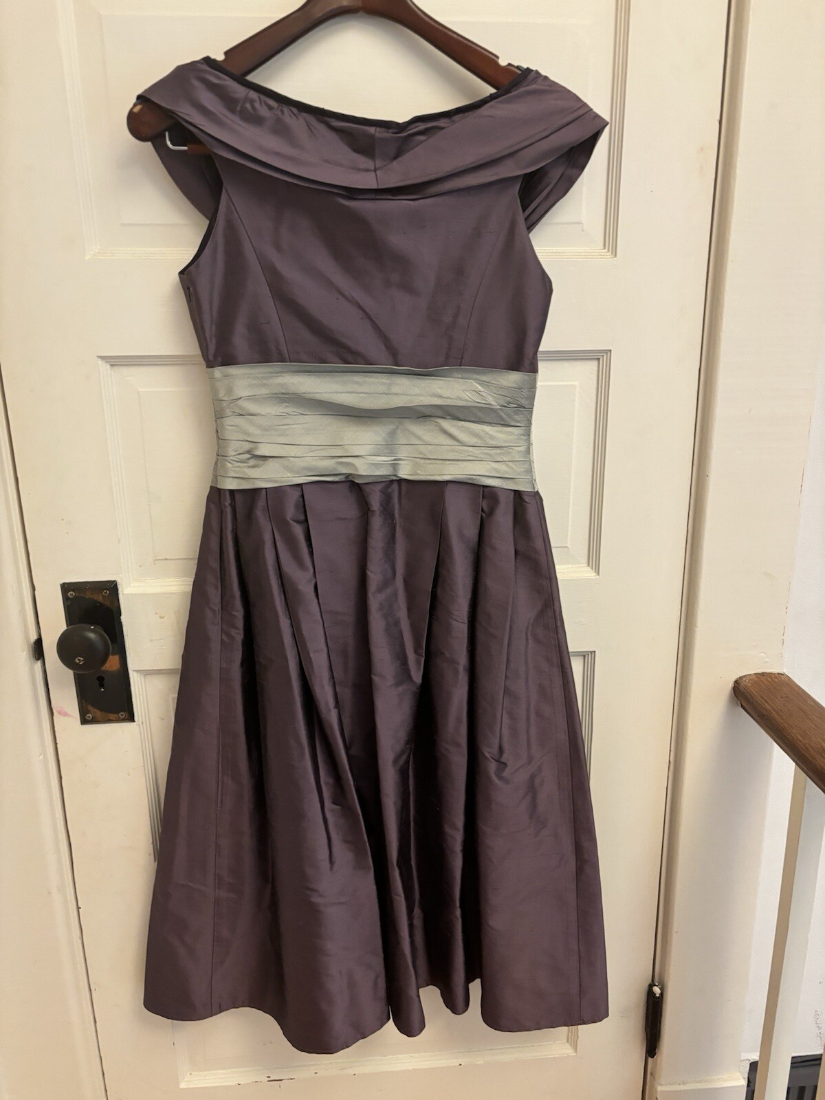 Siri Eggplant Purple 100% Silk Formal Lined Dress – Size 4