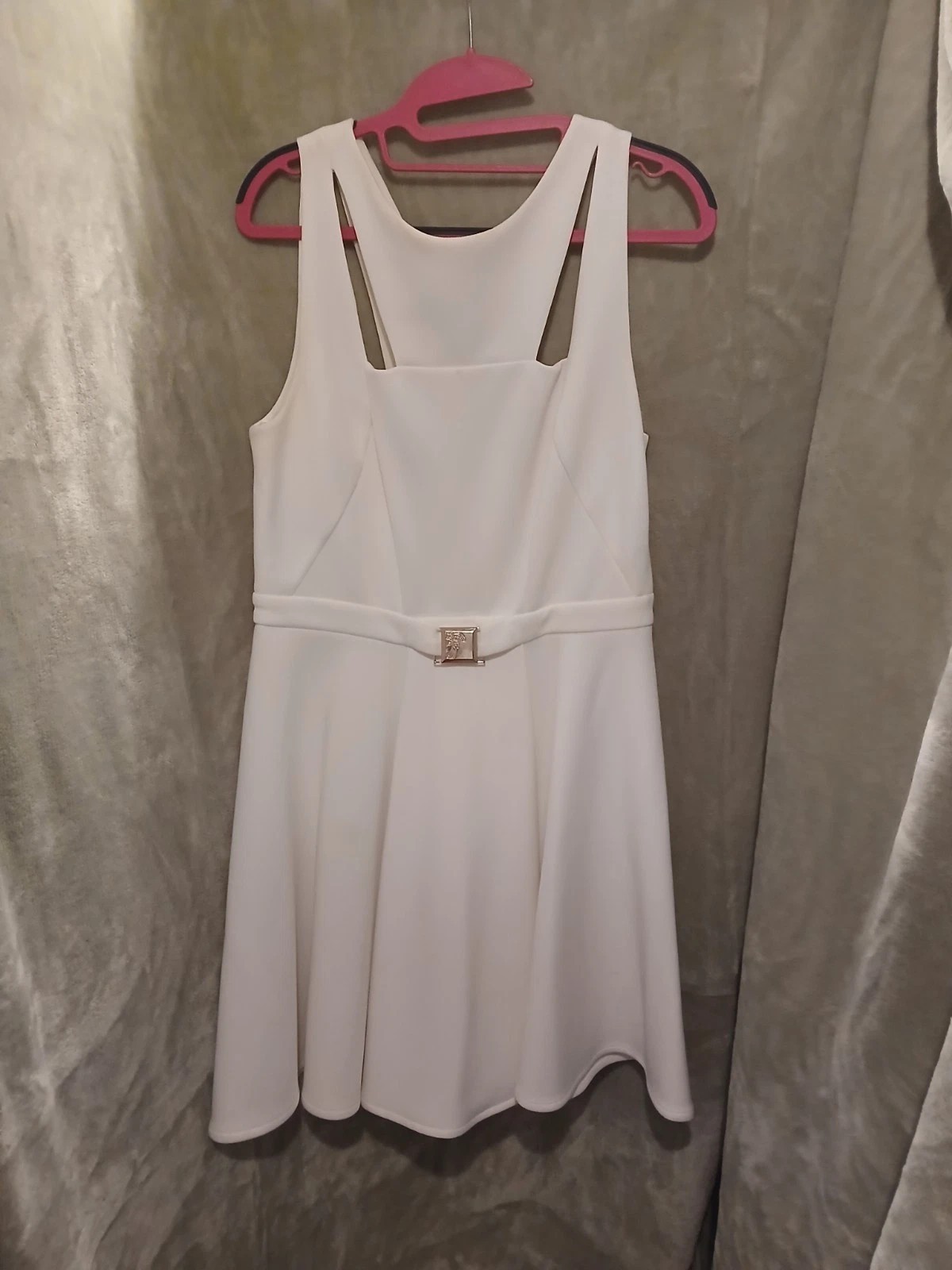 VERSACE COLLECTION White Cutout Runway Medusa Mini Dress Size 46