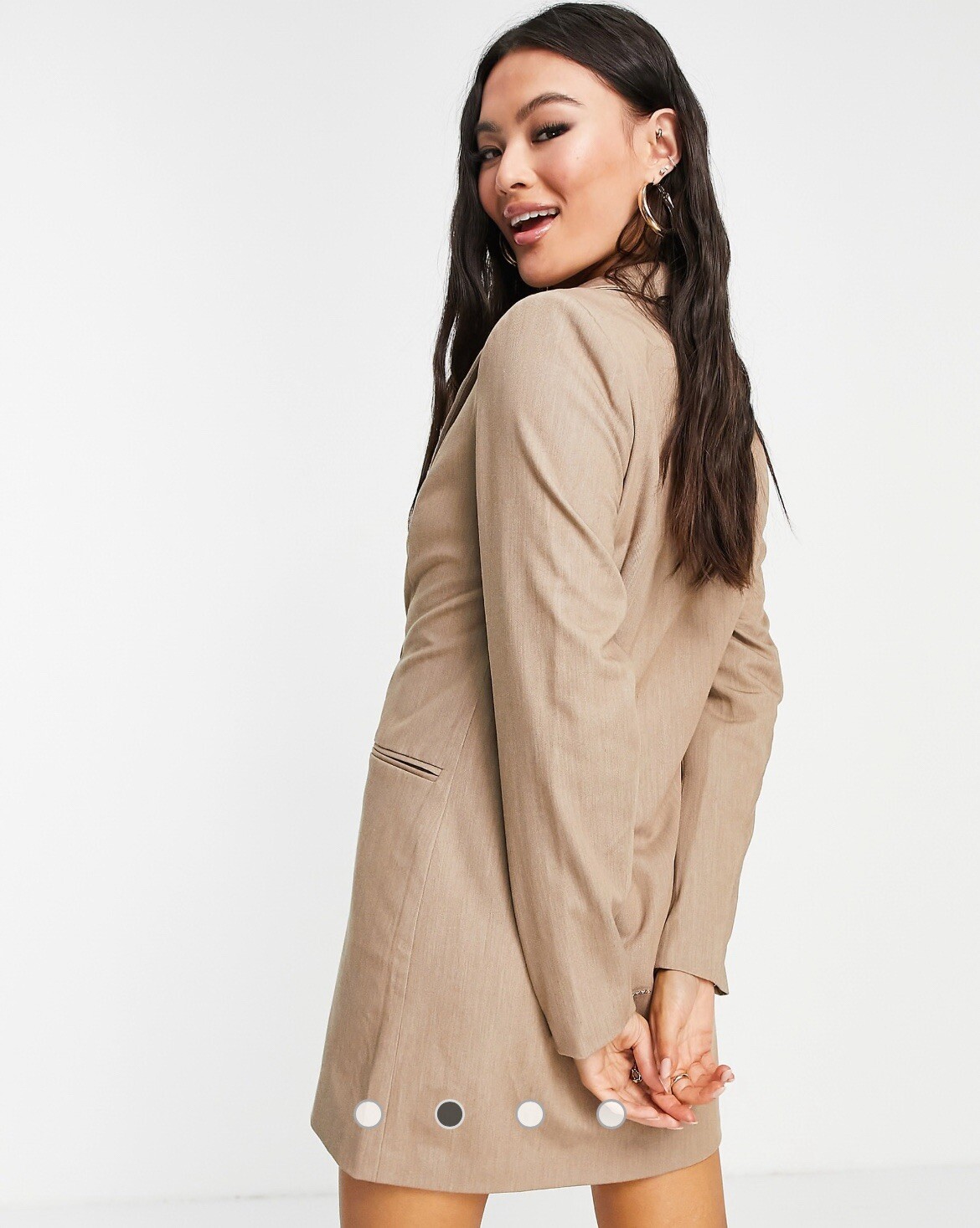 Women’s 4th & Reckless double breasted blazer dress in mocha Size 8