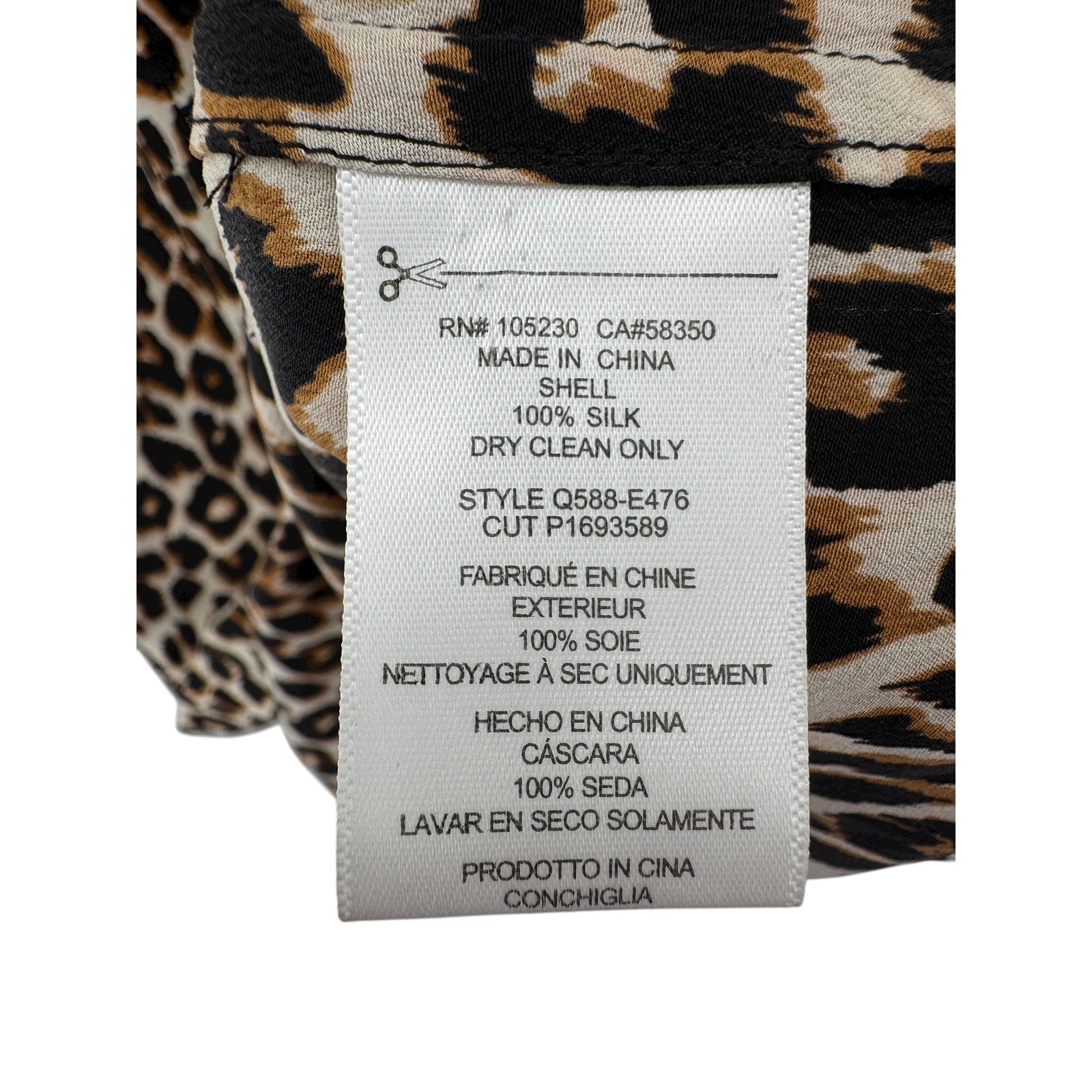 Equipment Aubrey 100% Silk Leopard Print Mini Dress Medium Revolve Animal Print