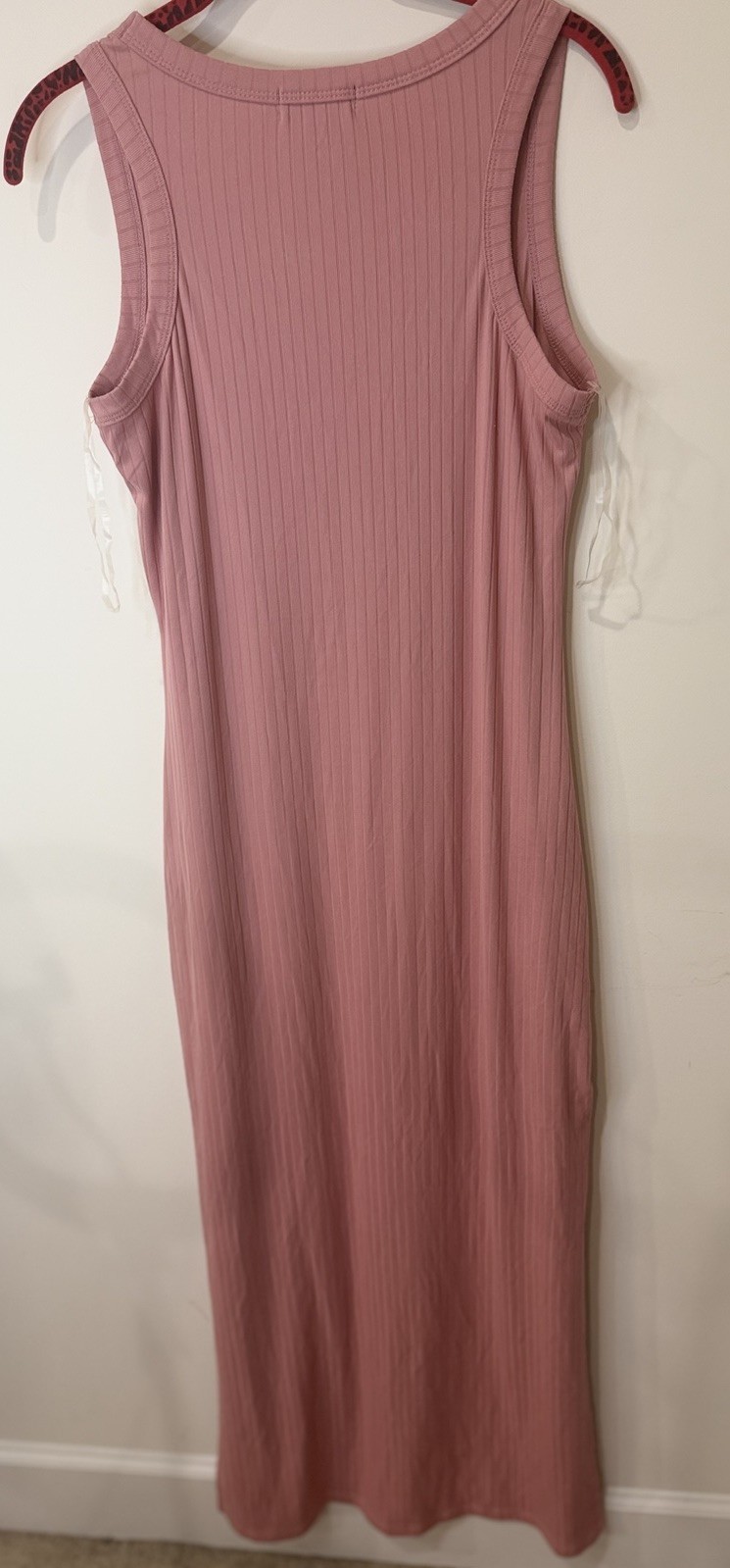 Absolutely Love It Maxi Dress XL Blush Pink Slim Sleeveless Coquette Party Maxi