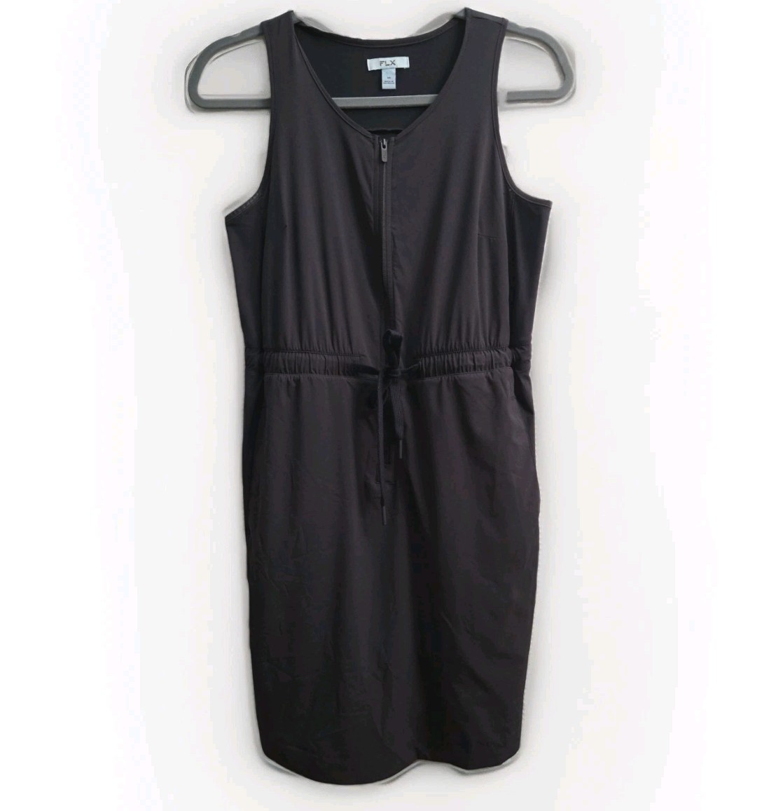 FLX Sport Skort Dress Wmns XS Gray Blue I Pc. Sleeveless Vented Pockets Zip Up