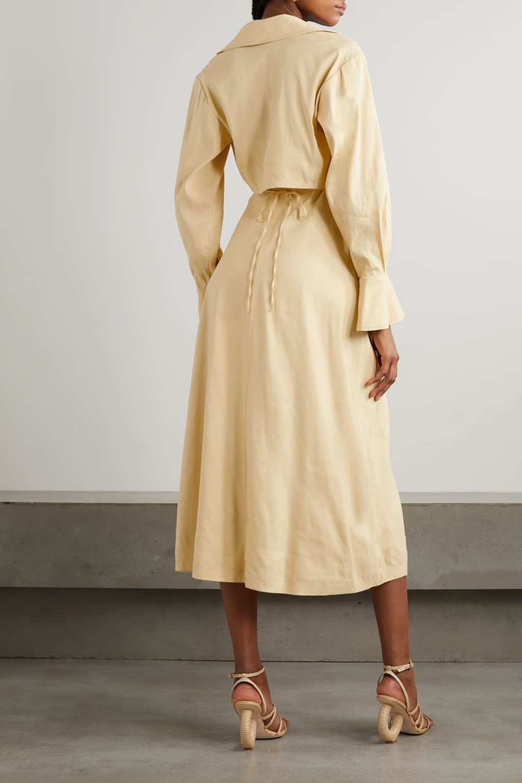 Simkhai Giulia Convertible Wrap-Effect Cutout Linen-blend Midi Dress
