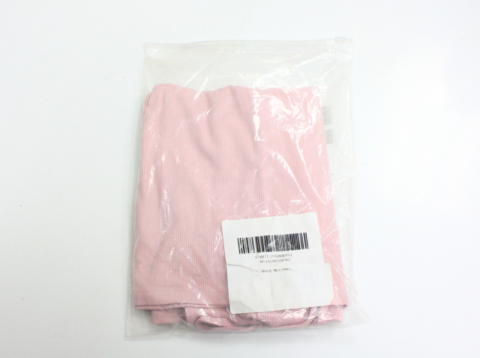 WeColor Pink Ribbed Adjustable Spaghetti Strap Midi Bodycon Dress Size Medium