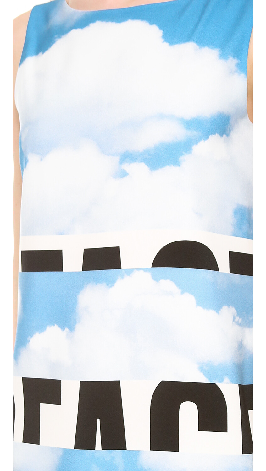Moschino Cheap Chic Sky Blue Cloud Peace Italian Dress USA Sz 4 Small S $495