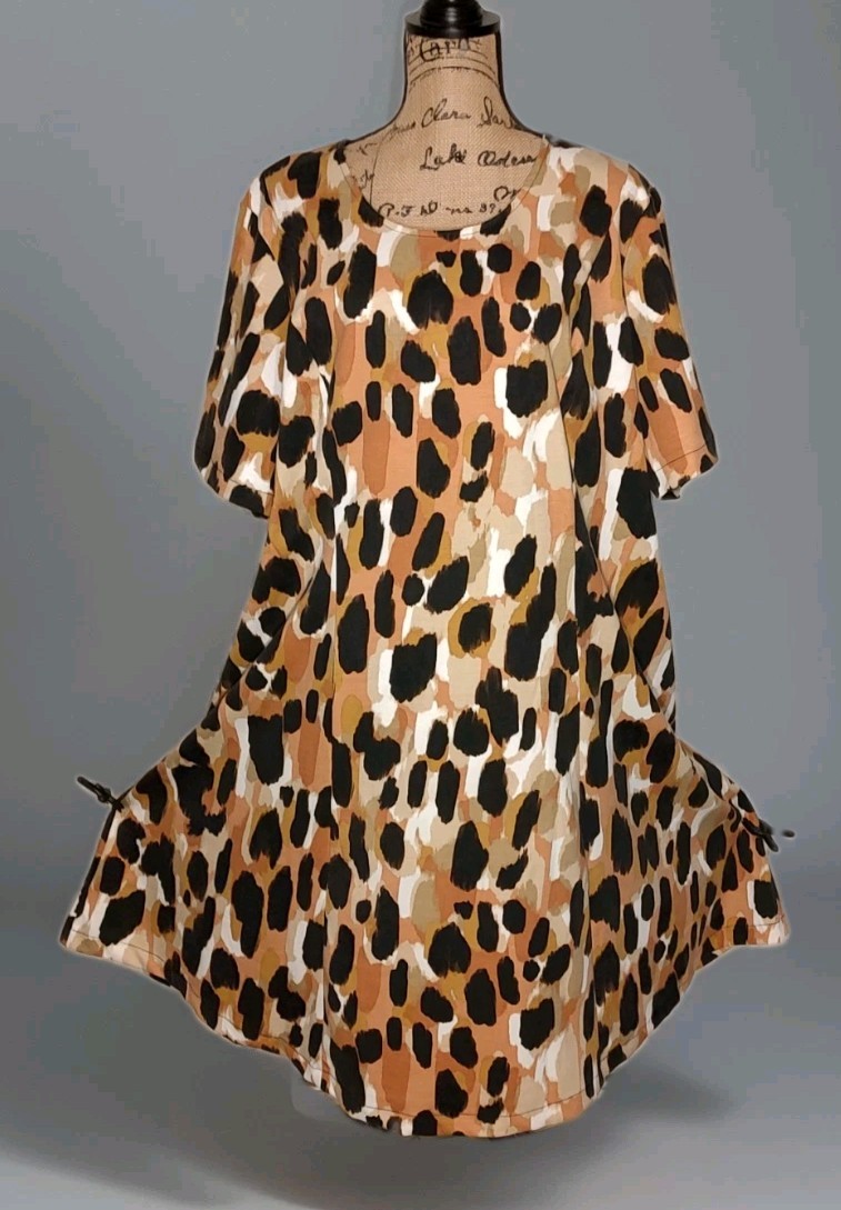 Jessica London – Flattering A-Line Animal Print Knit Dress – Women’s Size 24W