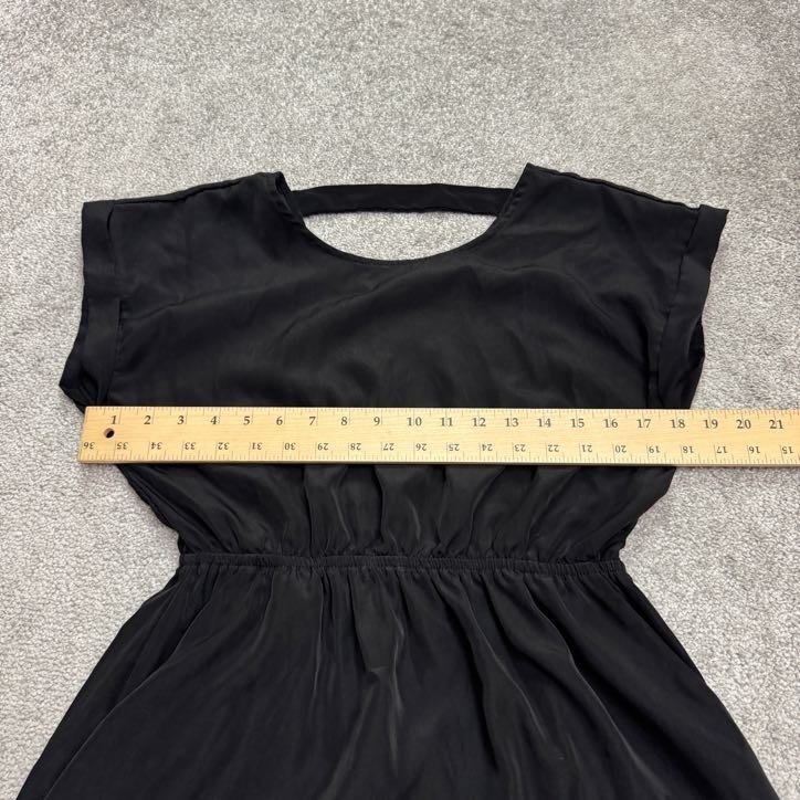 Pink Republic Cut Out A-Line Mini Dress Women Medium Black Elastic Waist Classic
