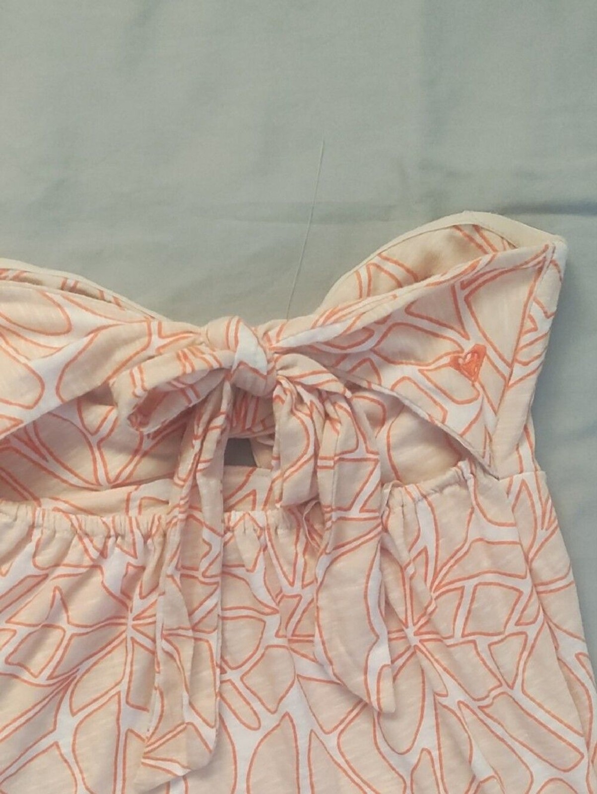 Orange and White Tube Sun Dress
