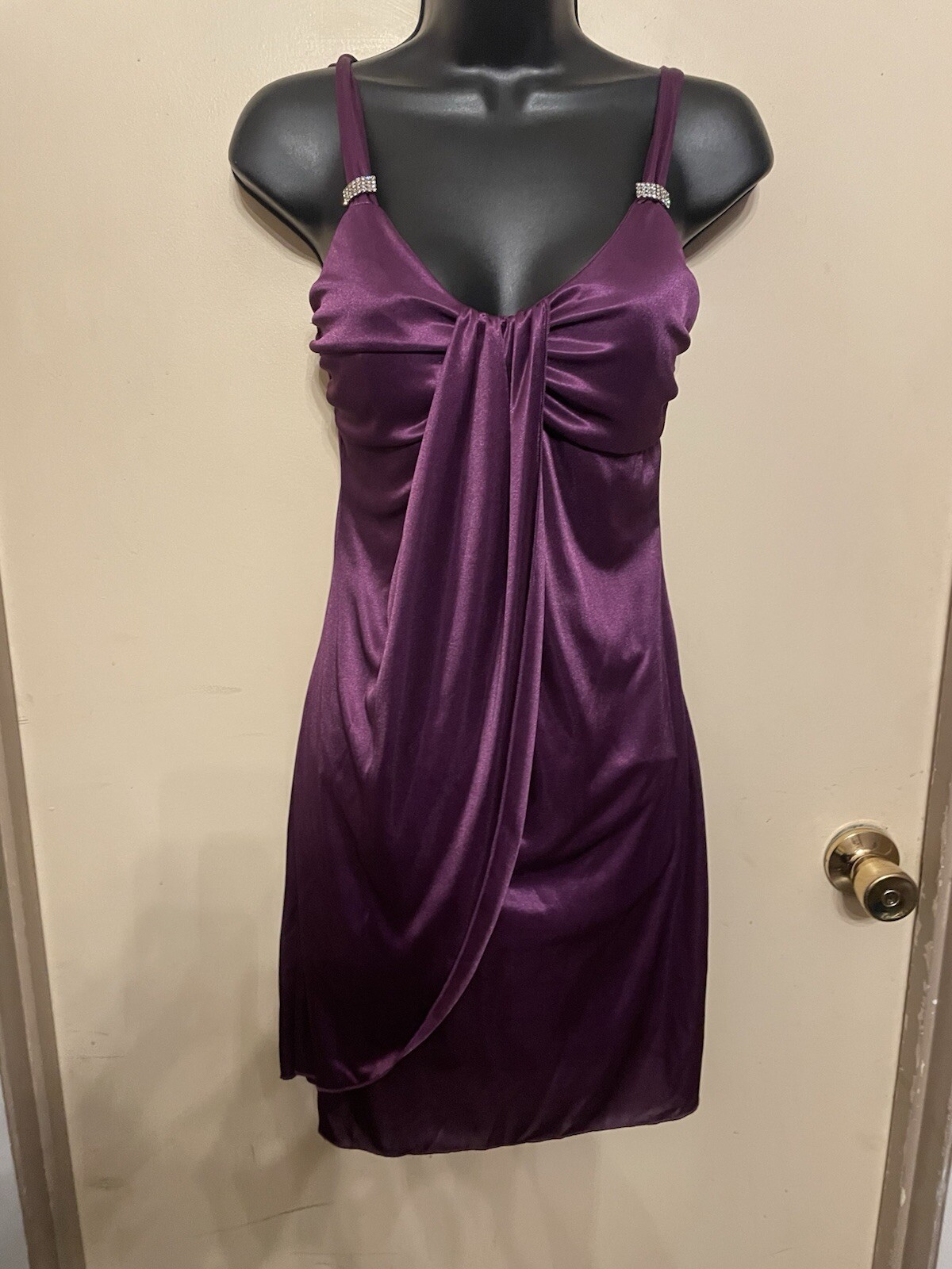 Tab Sz Small Purple Sleeveless Dress Ptp 12 Inches Wrap Dress Party Dress