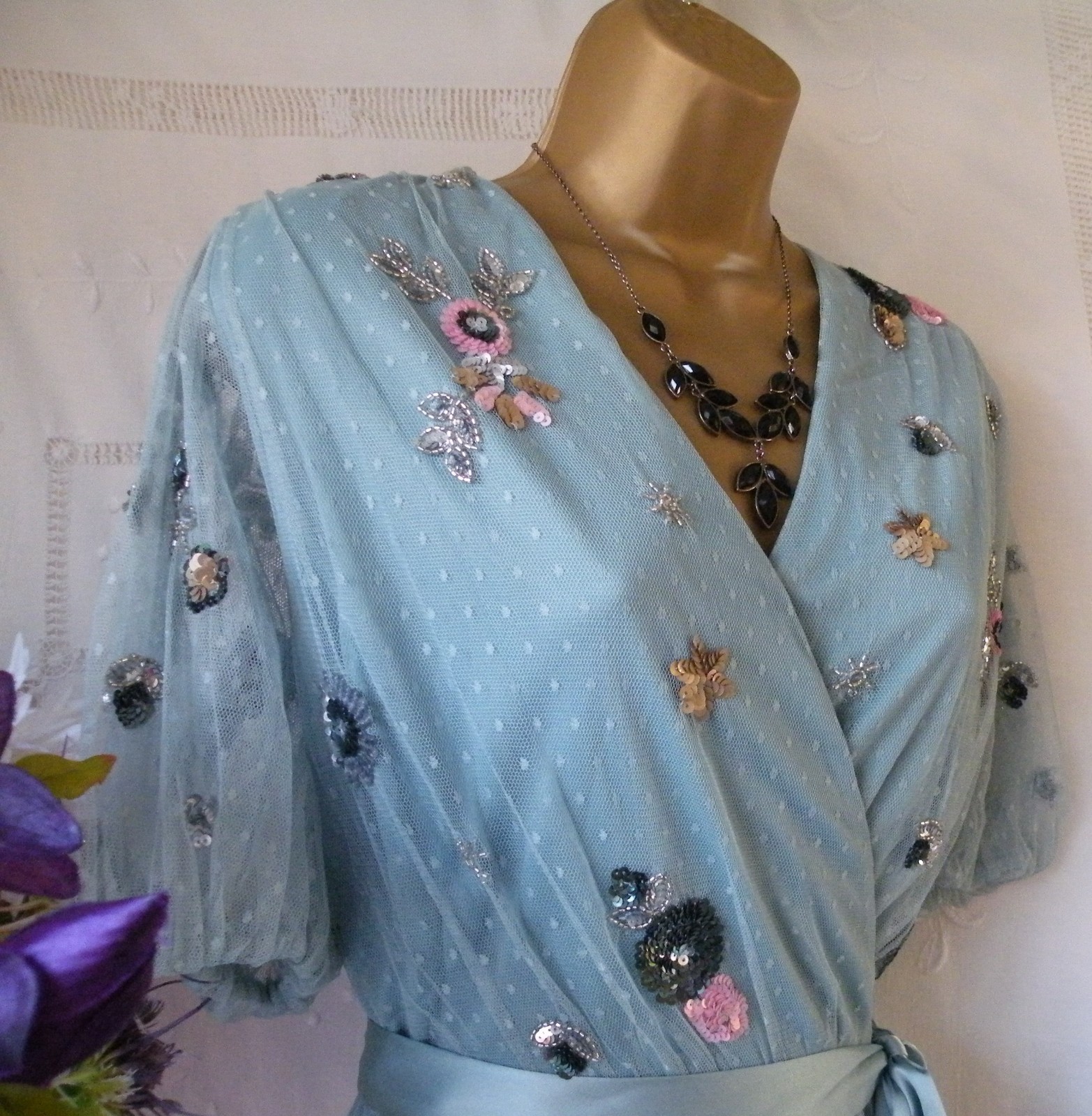 👗***** MONSOON PRE-OWNED “ROSALEE BLUE” DRESS SIZE 18******👗