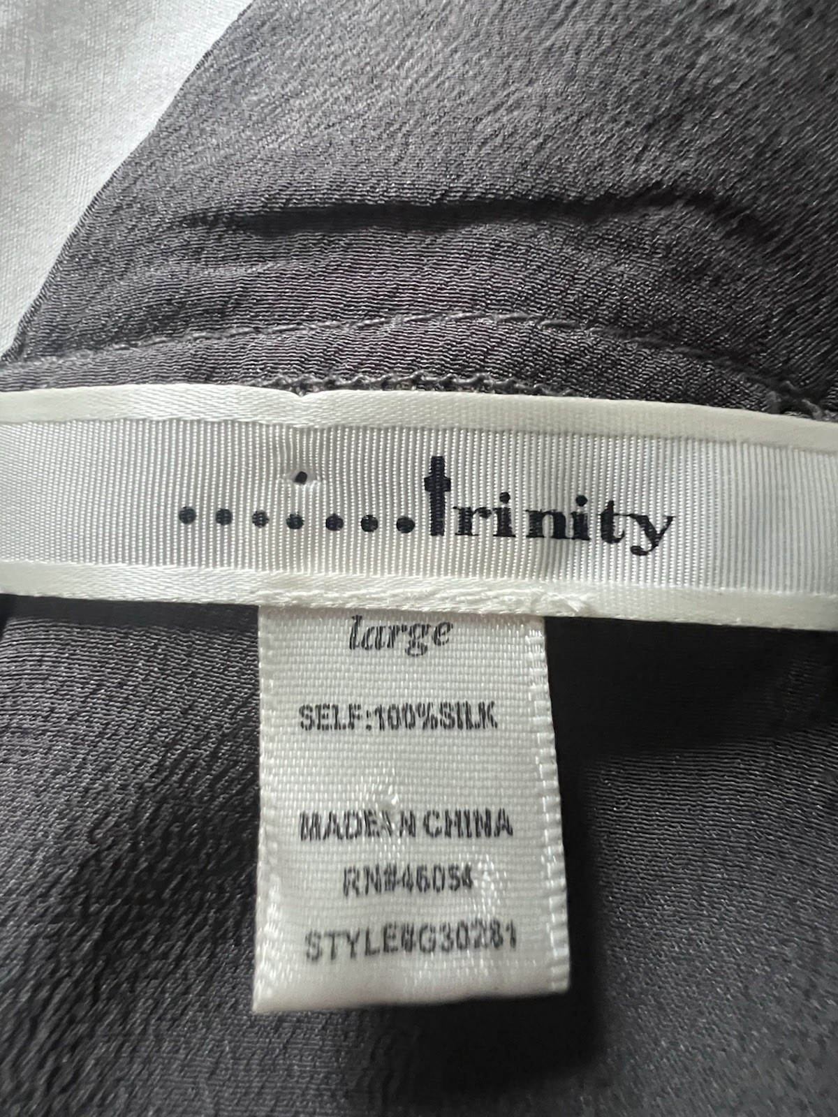 Anthropologie/ Trinity 100% Silk charcoal grey blouson mini Cocktail dress