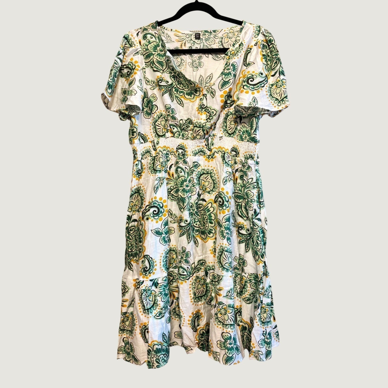 RWJ 2XL Floral Midi Dress New Without Tags Cottagecore Whimsical Boho Soft