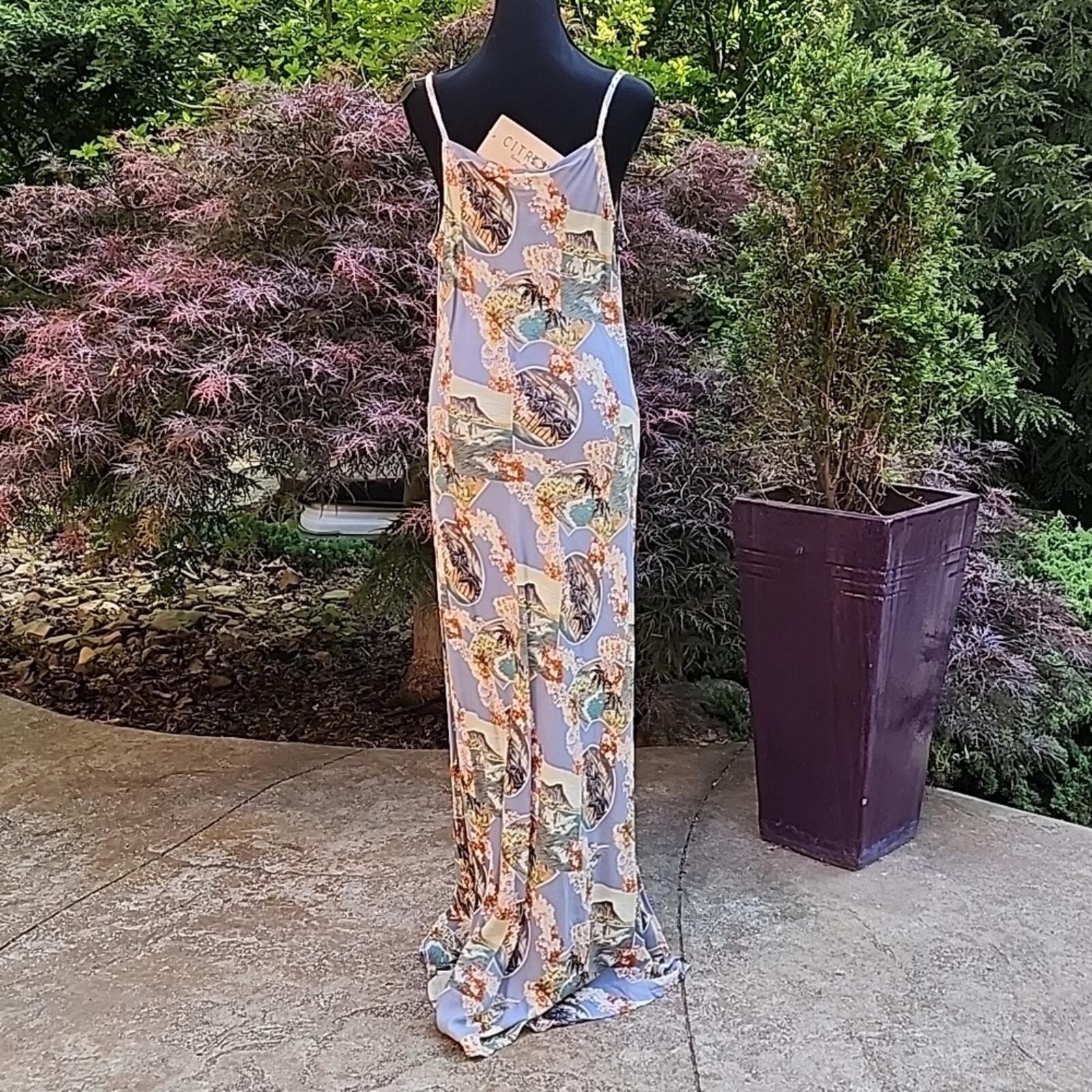 🔥CITRON🔥 Santa Monica Vintage Extremely Rare Find Bias Maxi Dress XL