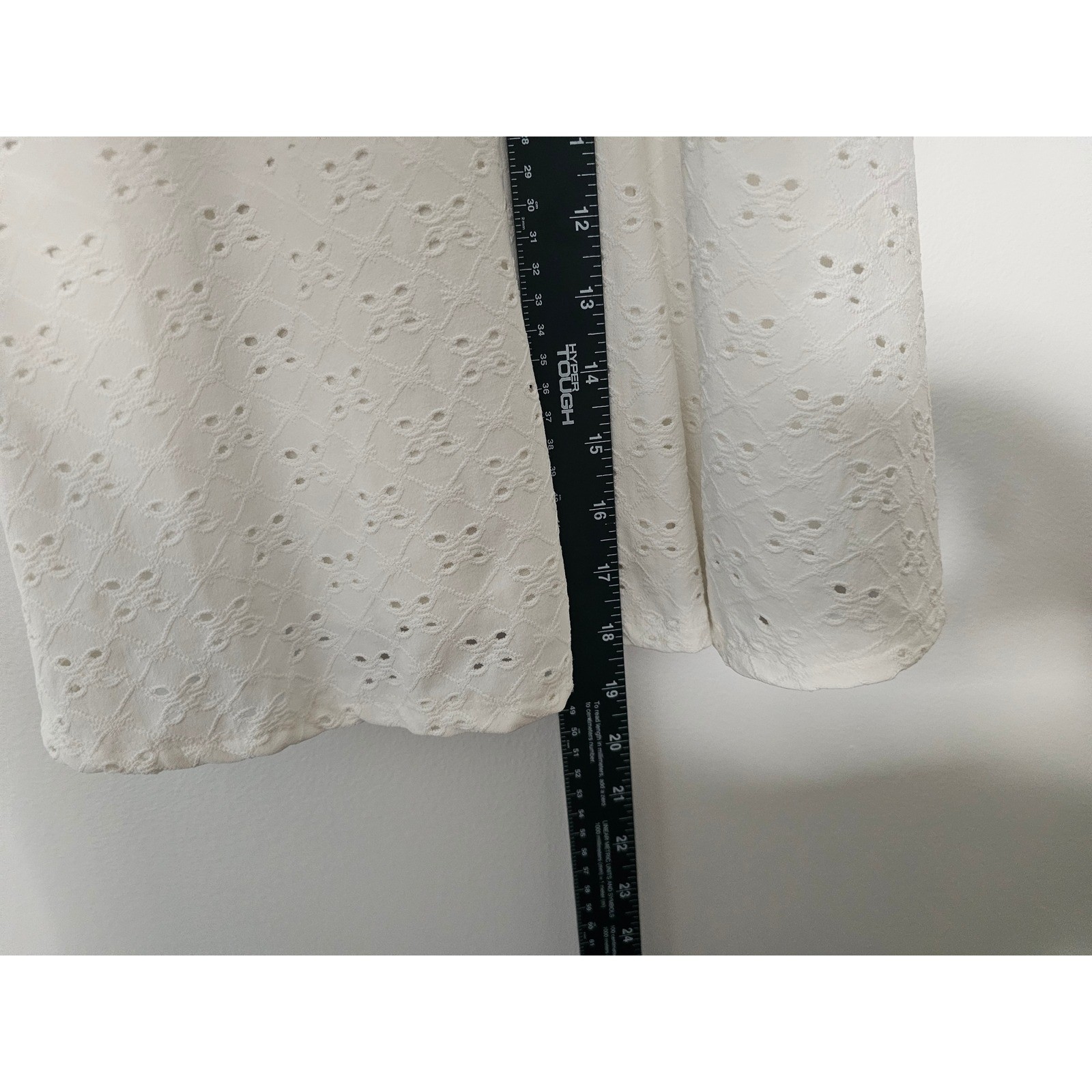 Cottagecore Noble U Eyelet Sun Dress Womens Small White Cutout Mini Boho Strappy
