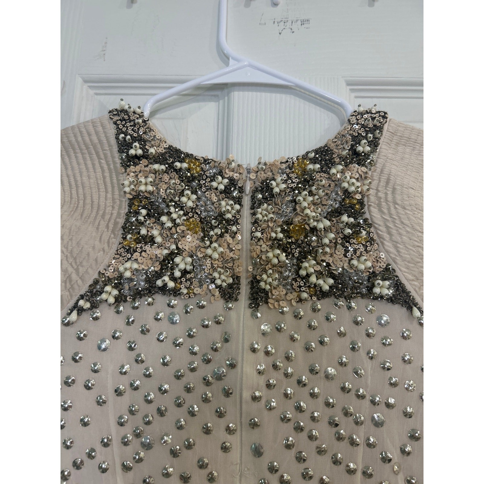 French Connection Vintage Beaded Studded Cocktail Mini Dress Size 0