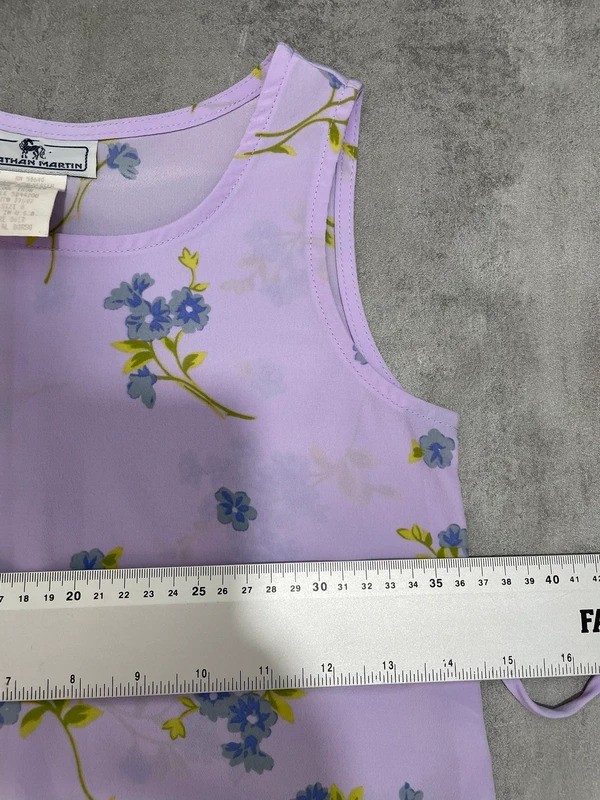 Vintage 90’s Jonathan Martin Lavender Dream Mini Dress Size 8USA xxxs (UK 2)