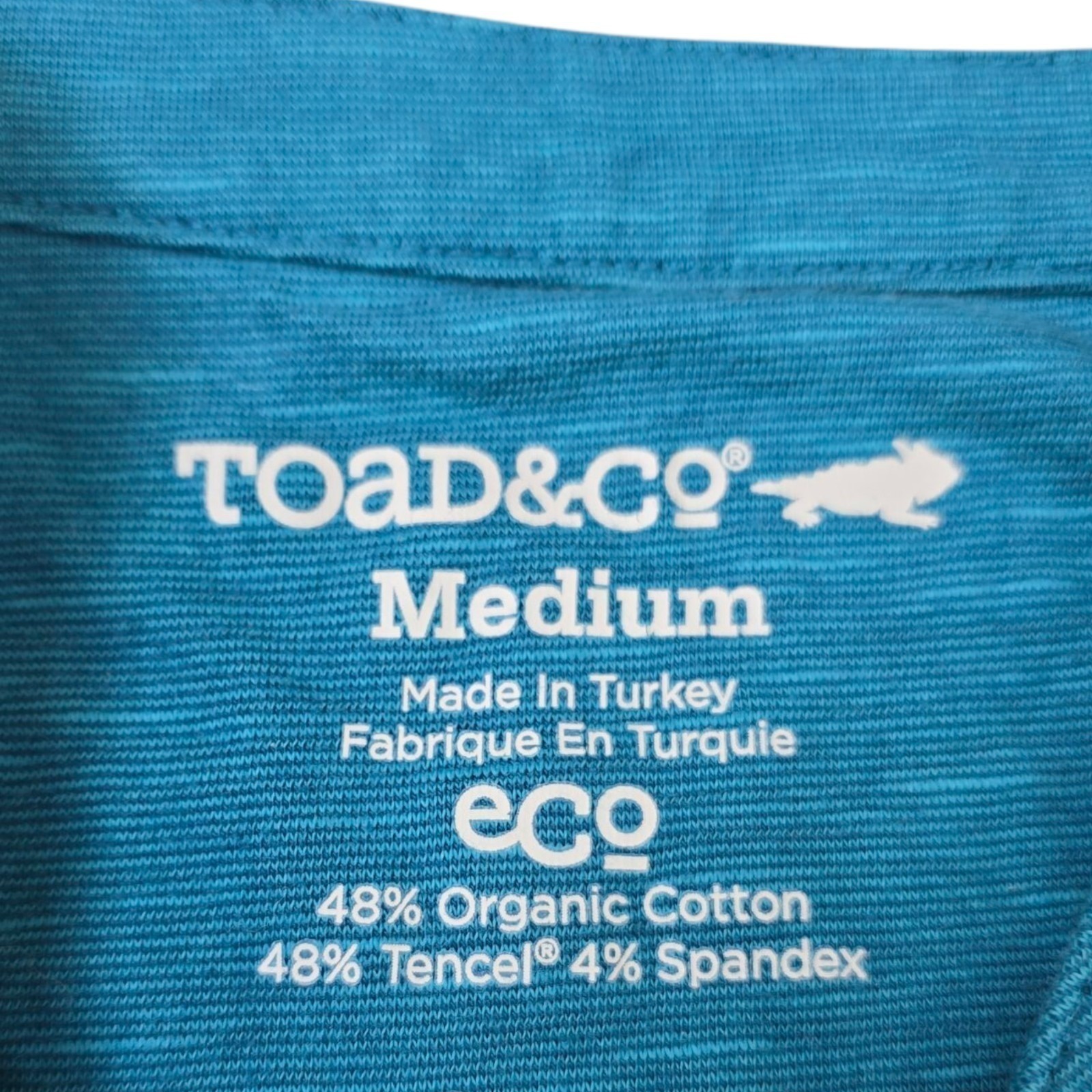 Toad & Co Avalon Dress Womens Medium Teal Blue Organic Cotton Tencel T1772804