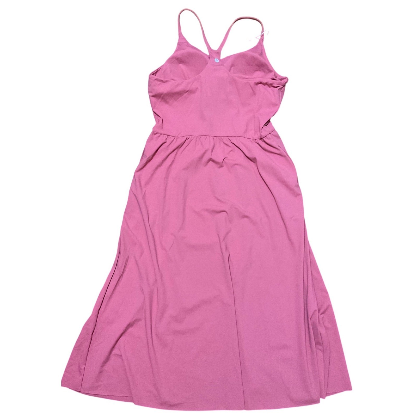 Halara Softlyzero Airy Rose Red Midi Dress Racer Back with Built-in Bra Large