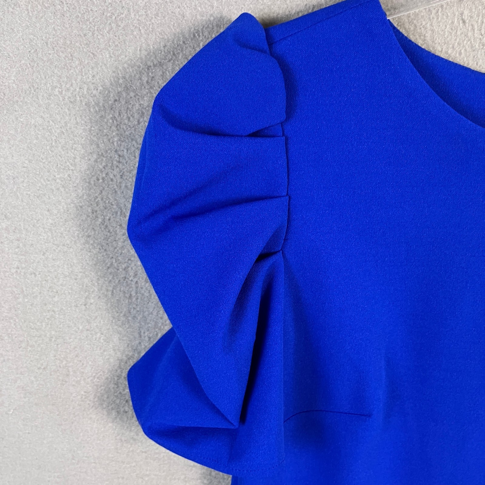 Shelby & Palmer Women’s Sheath Dress Size 6 Vibrant Blue Puff Sleeve Stretch NWT