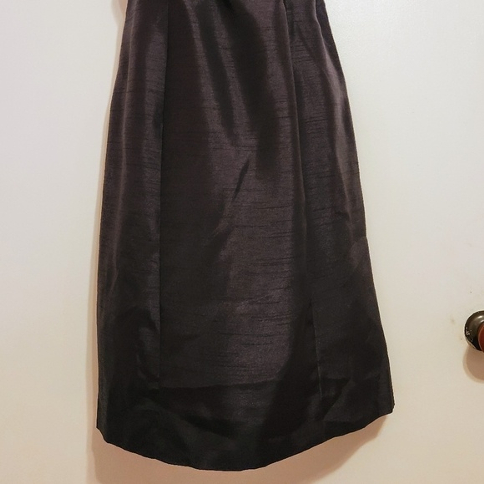 Madison Leigh Petite | Elegant Belted Tailored Cocktail Pencil Dress Grey 4 P