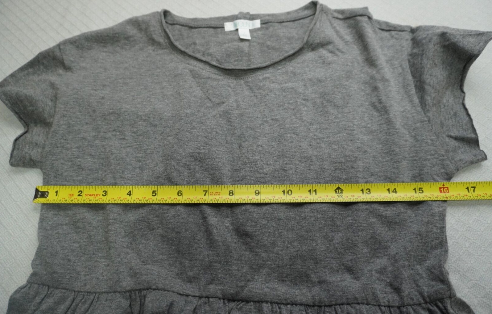 Women’s ABOUND Short Sleeve T-Shirt Dress Medium Charcoal Heather Grey Size S